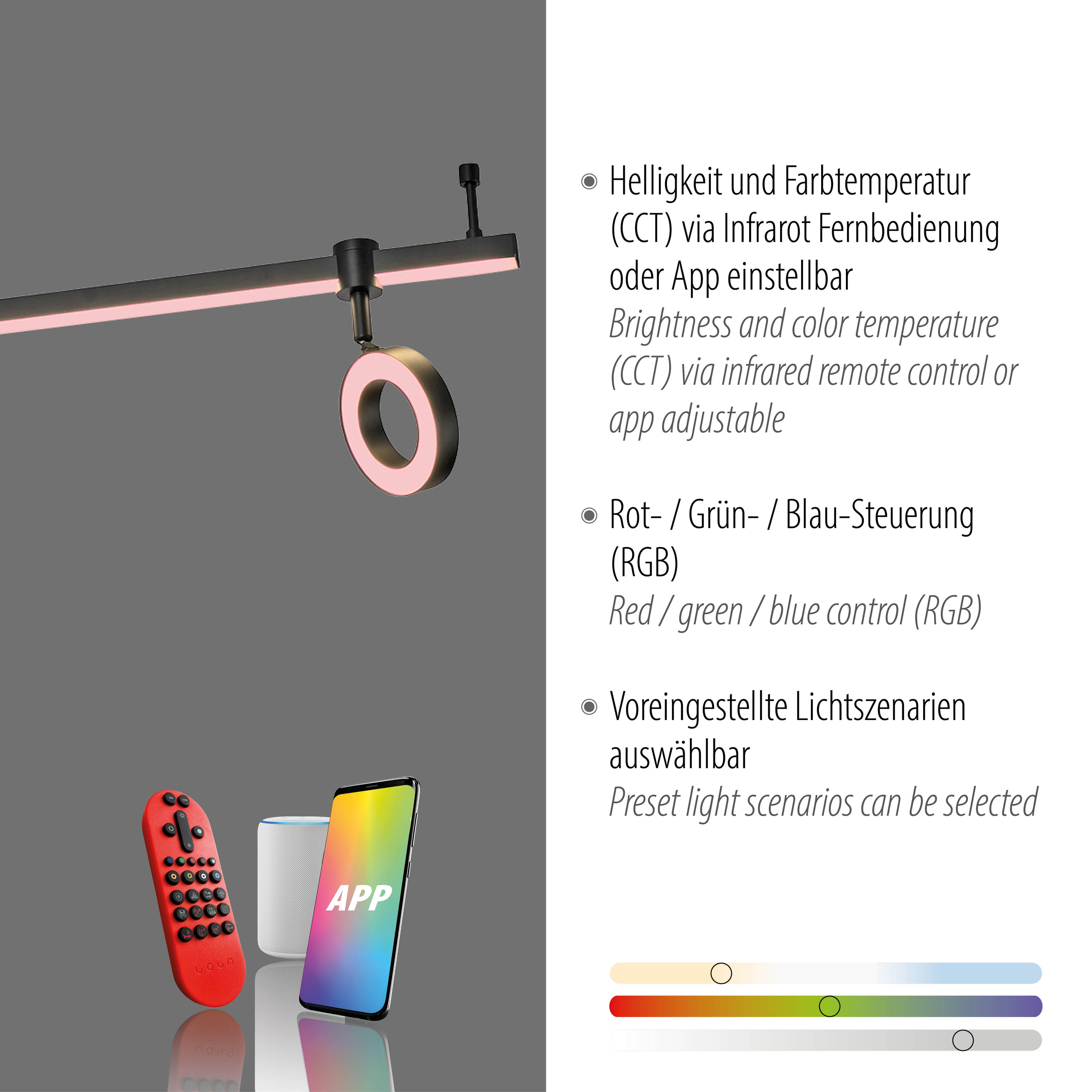 JUST LIGHT LED-Deckenleuchte 12076-18 schwarz, 21,5 W, 2600 lm, CCT, RGB, Smart Home JUST LIGHT LED-Deckenleuchte 12076-18 schwarz, 21,5 W, 2600 lm, CCT, RGB, Smart Home