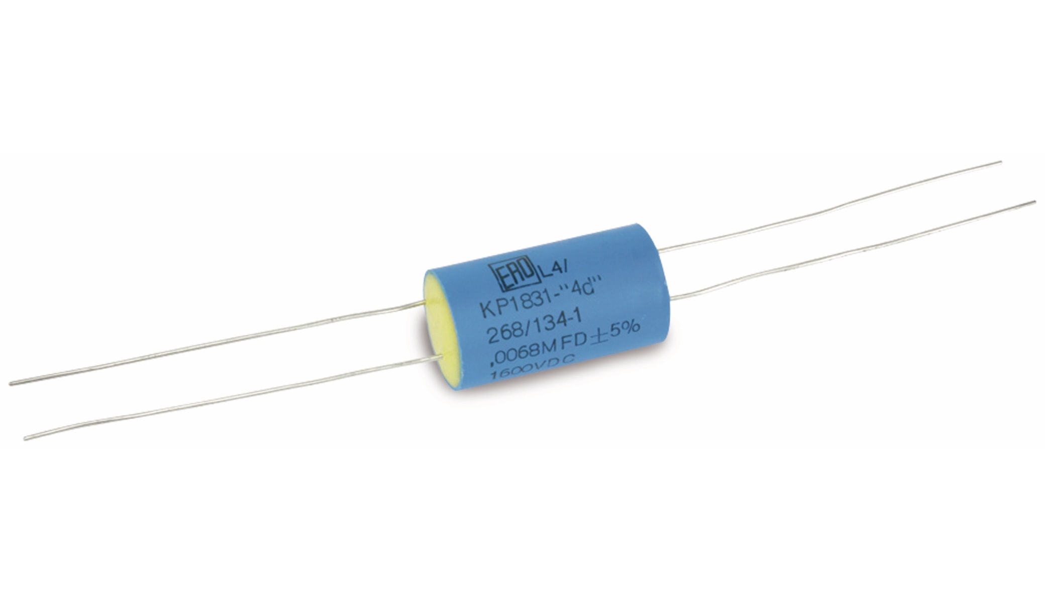 ROEDERSTEIN Folienkondensator ERO, 6,8 nF, 1600 V-, axial, KP1831-"4d" ROEDERSTEIN Folienkondensator ERO KP1831-"4d", 6,8 nF, 1,6 kV-