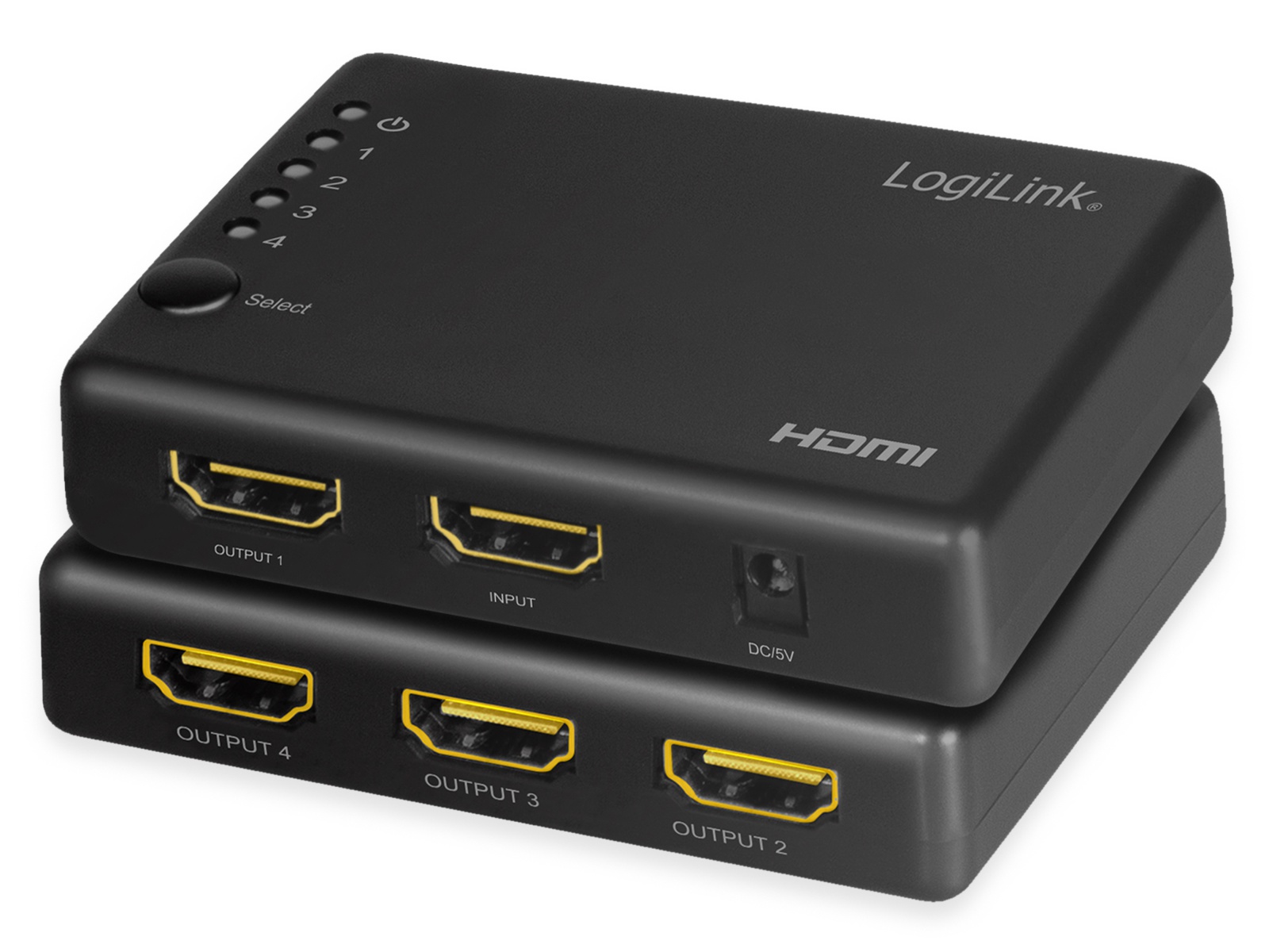 LOGILINK HDMI-Splitter HD0036, 1x4-Port, 4K/30 Hz, schlank LOGILINK HDMI-Splitter HD0036, 1x4-Port, 4K/30 Hz, schlank