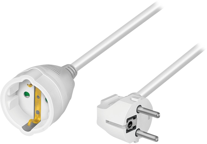 LOGILINK Netzkabelverlängerung LPS107 CEE7/7 (90°) zu CEE 7/3 10m weiß