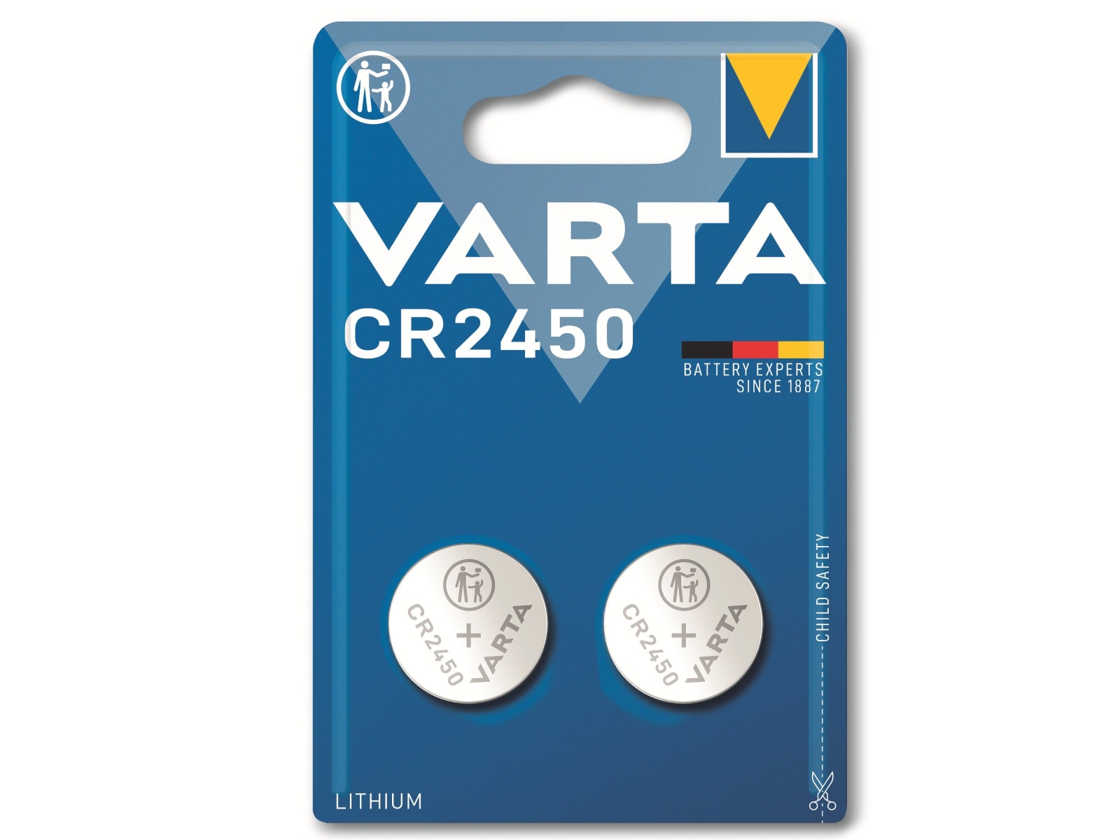 VARTA Knopfzelle Lithium, CR2450, 3V 2 Stück VARTA Knopfzelle Lithium, CR2450, 3V 2 Stück
