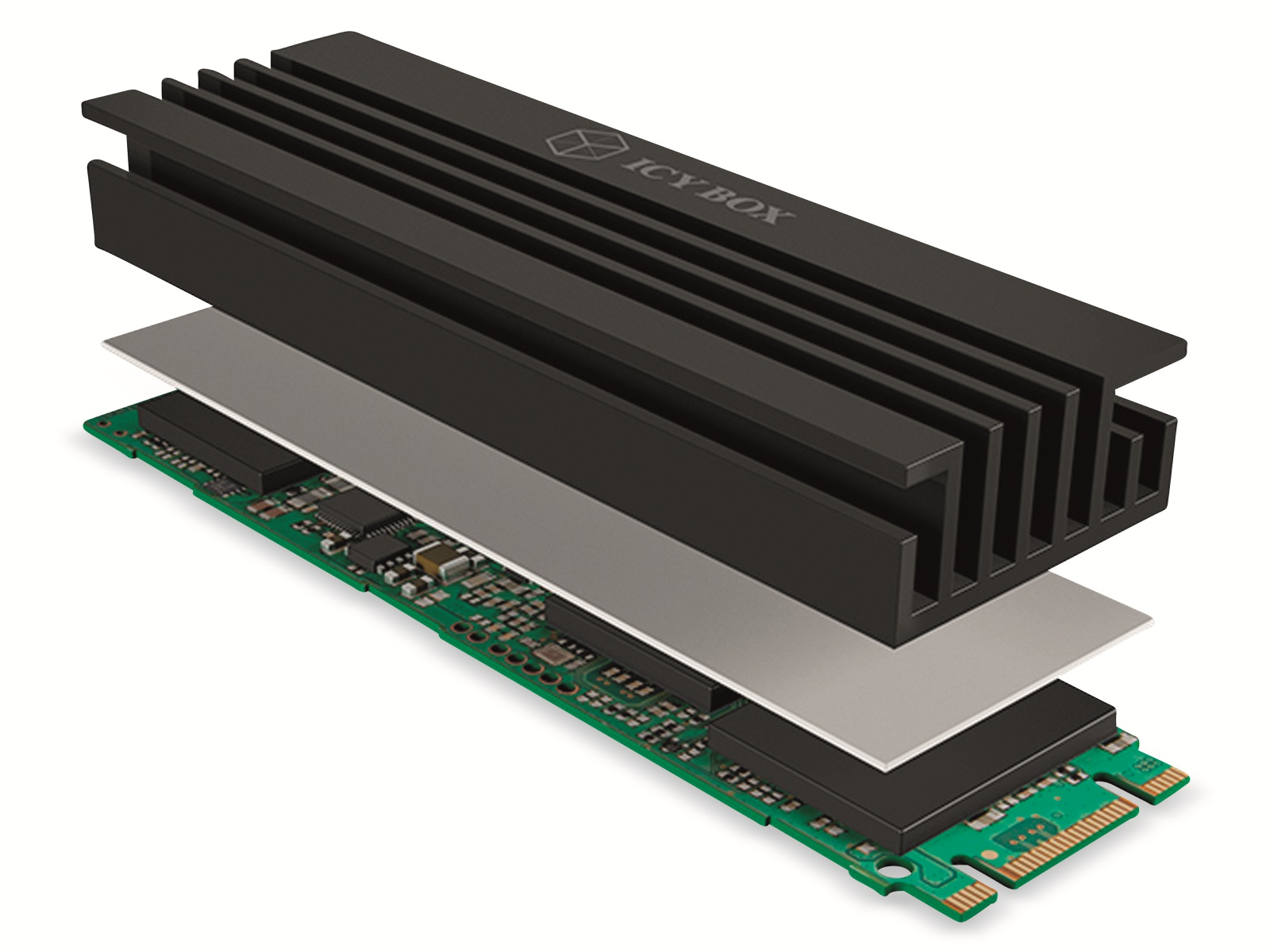 ICY BOX Kühlkörperset IB-M2HS-70, für M.2 SSD, Aluminium, 10 mm ICY BOX Kühlkörperset IB-M2HS-70, für M.2 SSD, Aluminium, 10 mm