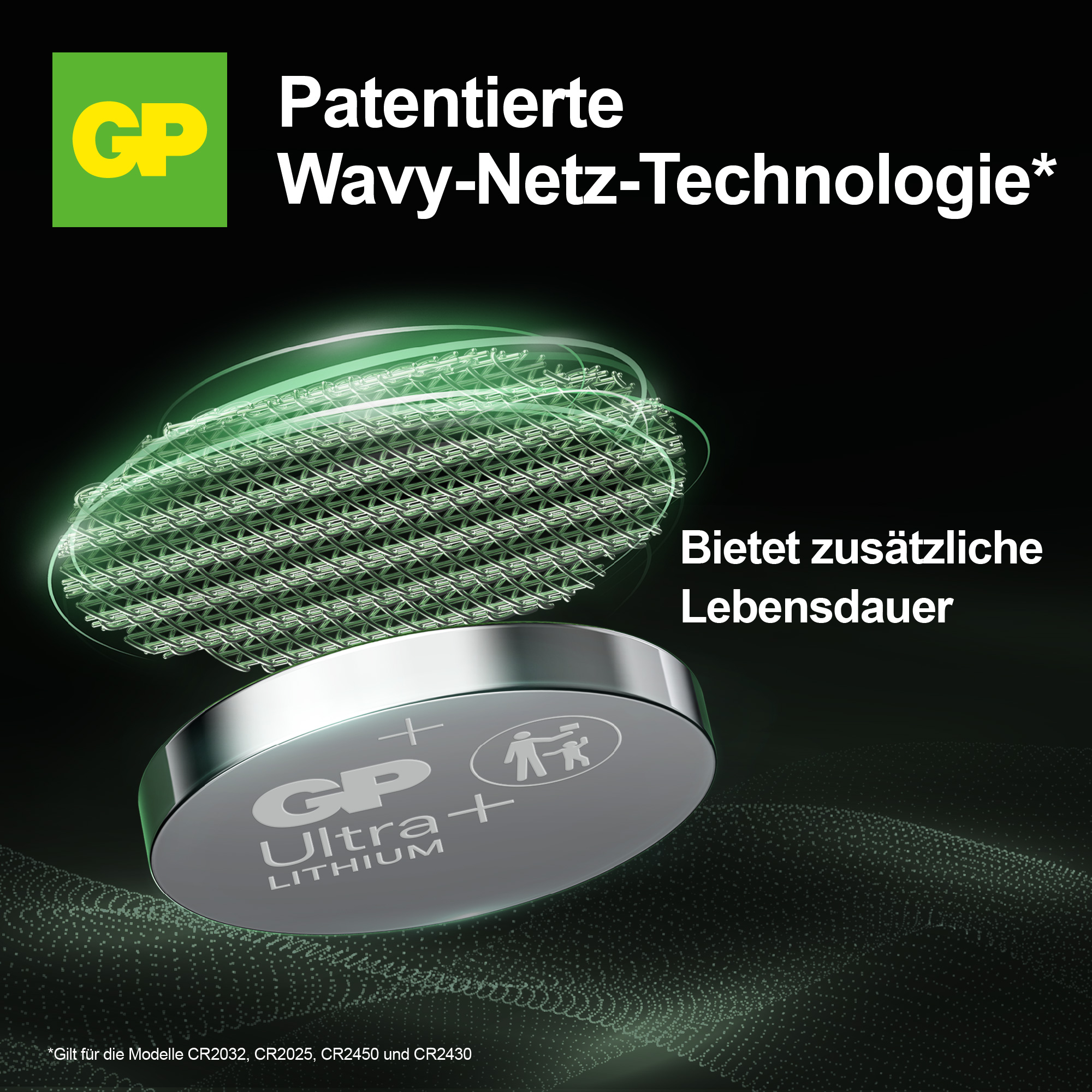 Knopfzelle GP Ultra Plus, CR2450, Lithium, 2 Stück Knopfzelle GP Ultra Plus, CR2450, Lithium, 2 Stück