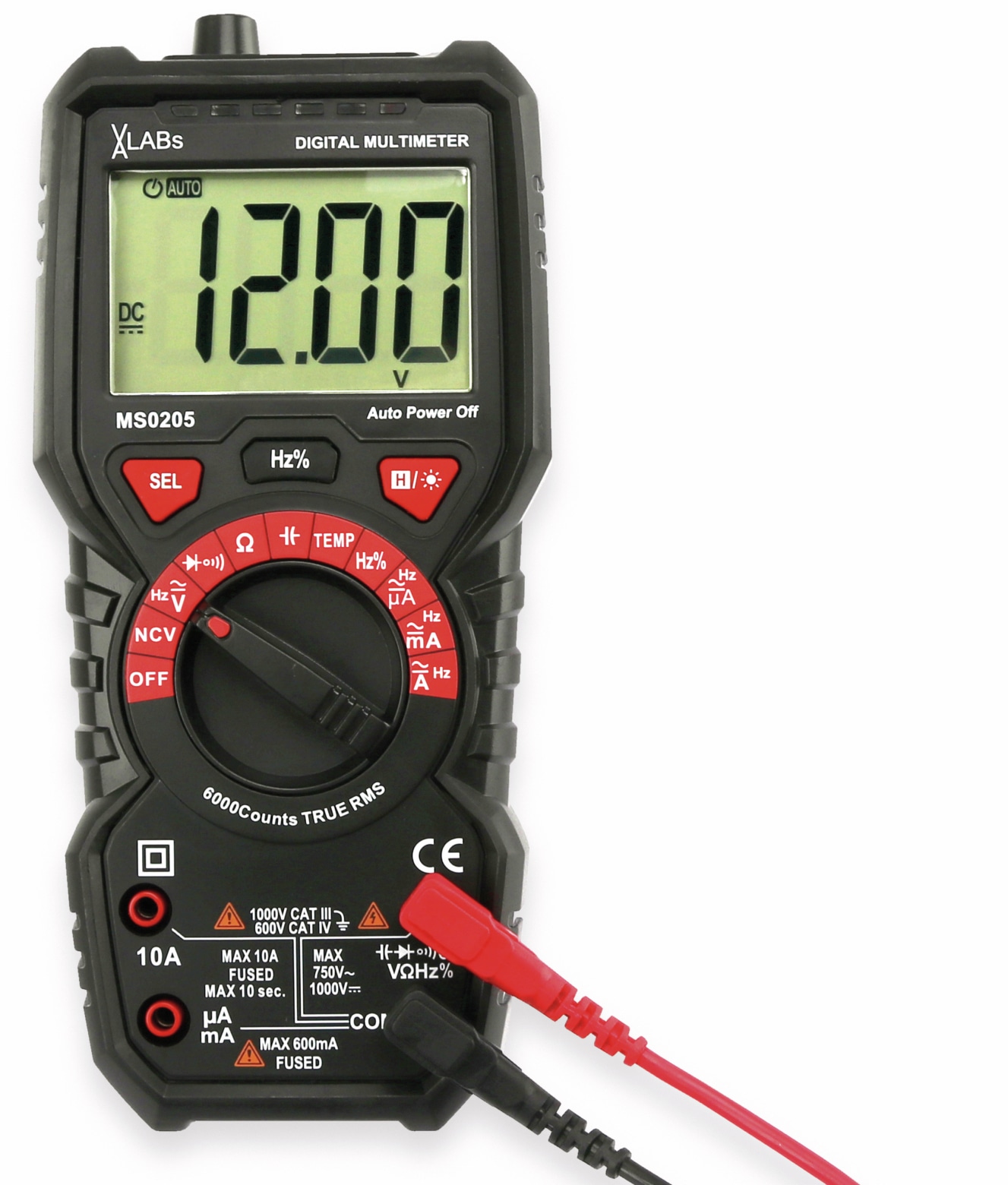 VA LABS Multimeter, MS0205, True RMS