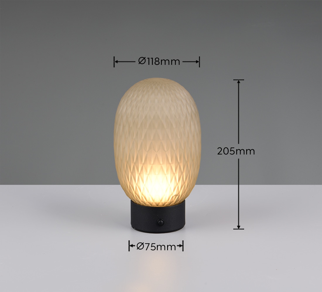 TRIO LED-Akku-Tischleuchte FACETTE, 564210115, 1,5W, 140lm, 3000K, grün TRIO LED-Akku-Tischleuchte FACETTE, 564210115, 1,5W, 140lm, 3000K, grün