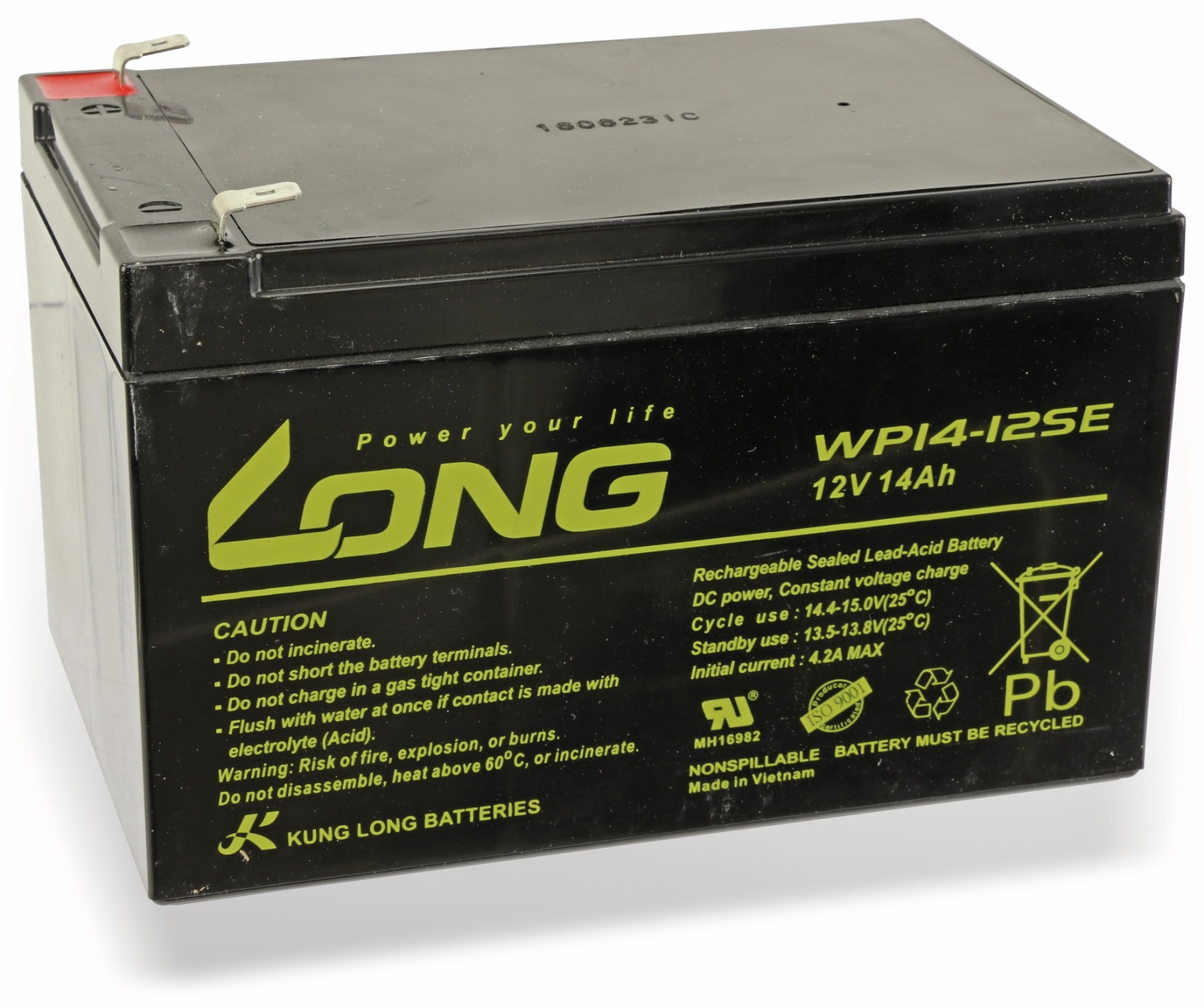 KUNG LONG Blei-Akkumulator WP14-12SE, 12 V-/14 Ah, zyklenfest KUNG LONG Blei-Akkumulator WP14-12SE, 12 V-/14 Ah, zyklenfest