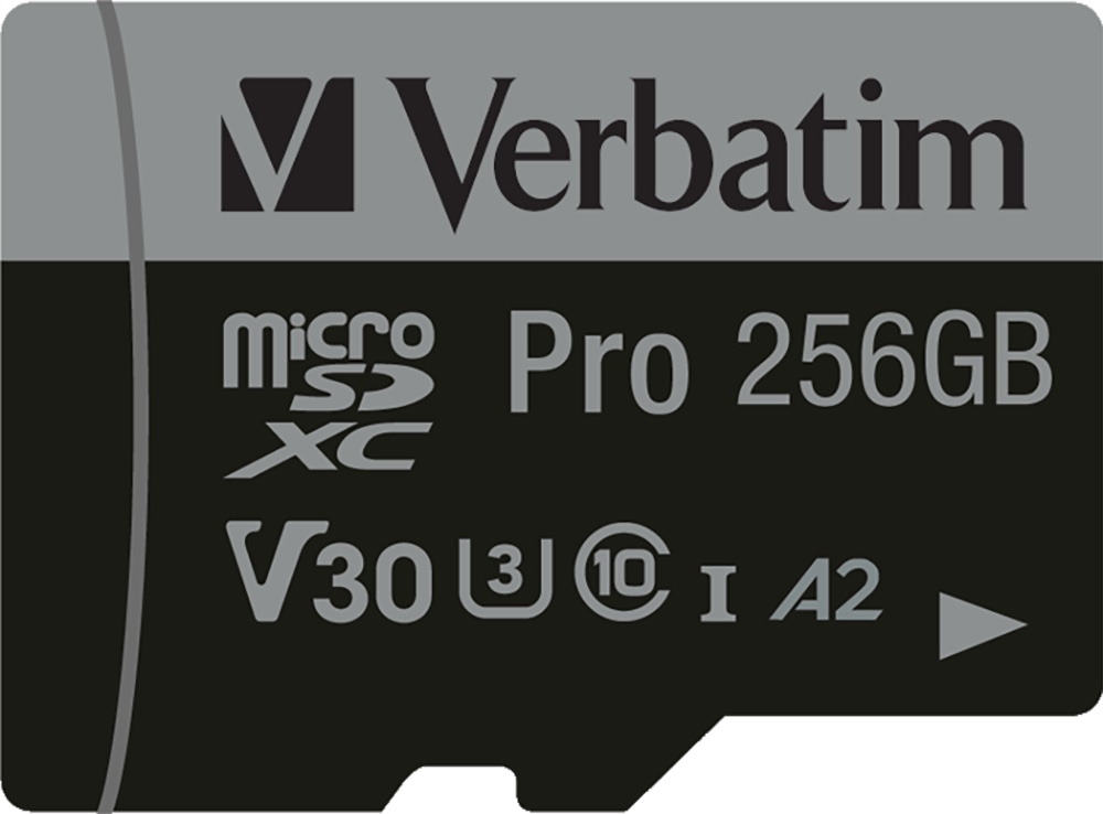 VERBATIM MicroSD-Card Pro, U3, 4K, 256GB VERBATIM MicroSD-Card Pro, U3, 4K, 256GB