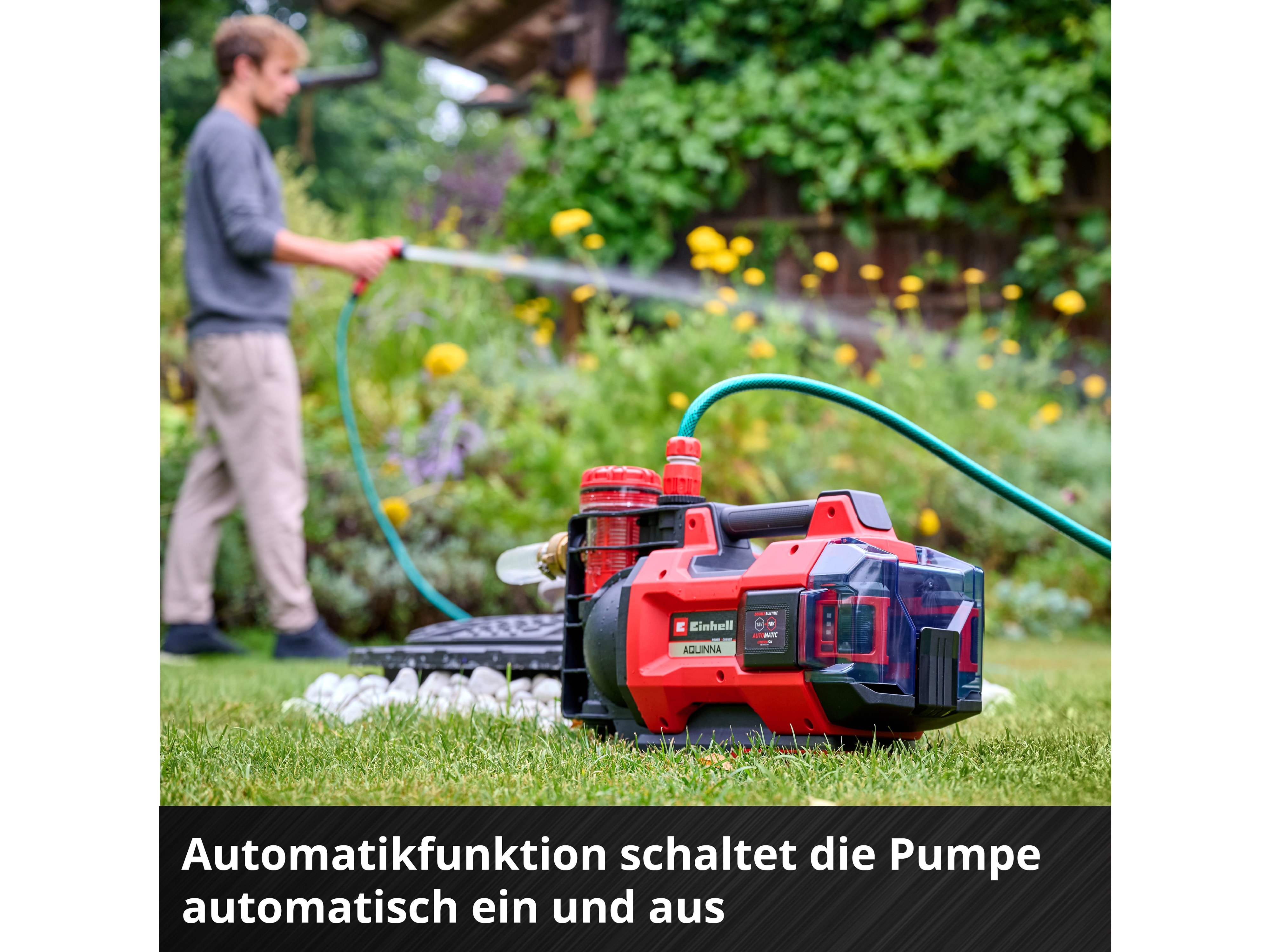 EINHELL Automatische Akku-Gartenpumpe AQUINNA 18/30 F LED AUTOMATIC, Solo EINHELL Automatische Akku-Gartenpumpe AQUINNA 18/30 F LED AUTOMATIC, Solo