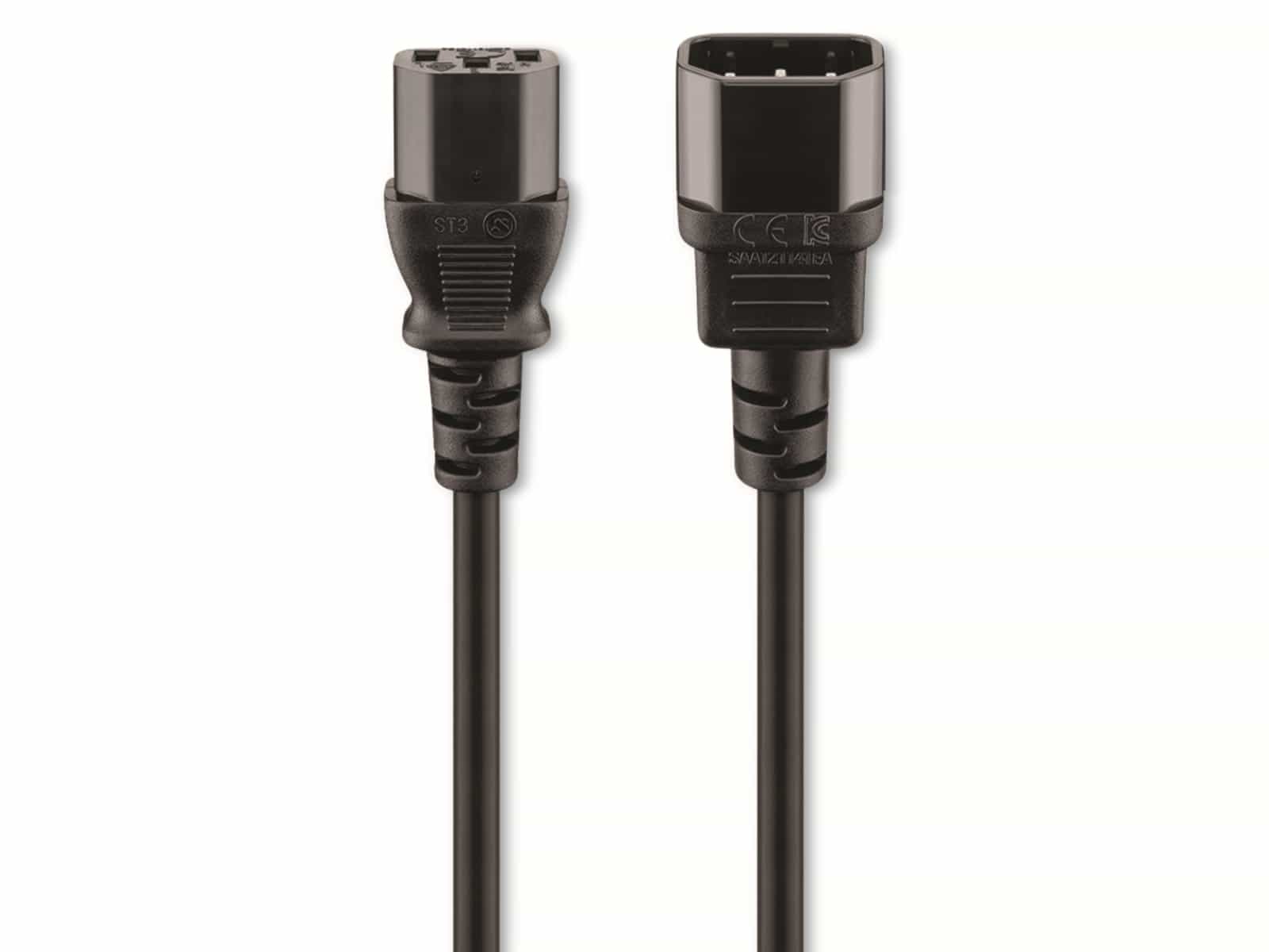 GOOBAY Kaltgeräteverlängerung NK 100 S-500, 5 m, schwarz GOOBAY Kaltgeräteverlängerung NK 100 S-500, 5 m, schwarz