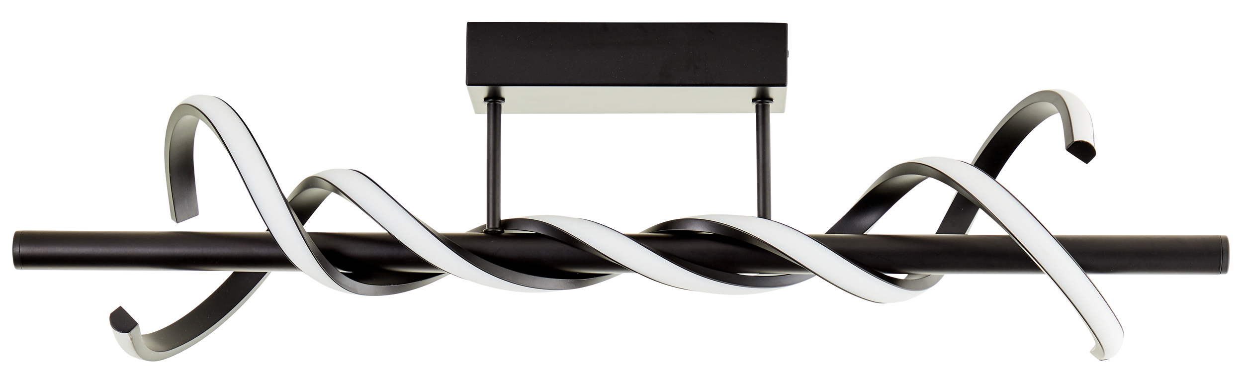 BRILLIANT LED-Deckenleuchte, 16 W, 3000 K, 2100 lm, warmweiß, IP20, schwarz
