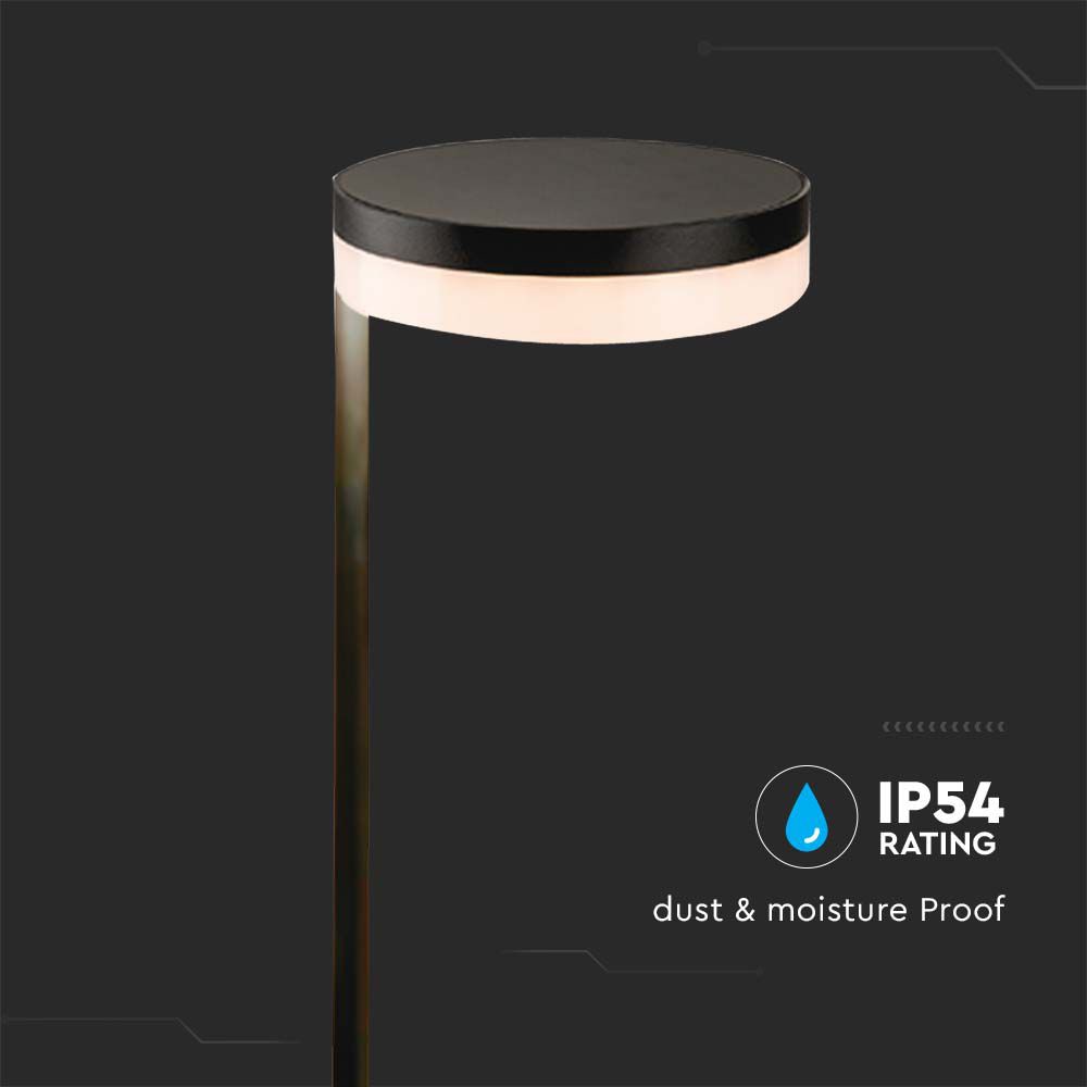 V-TAC Solar LED-Poller-Außenleuchte VT-1137, 2 W, 3000 K, IP54, schwarz V-TAC Solar LED-Poller-Außenleuchte VT-1137, 2 W, 3000 K, IP54, schwarz
