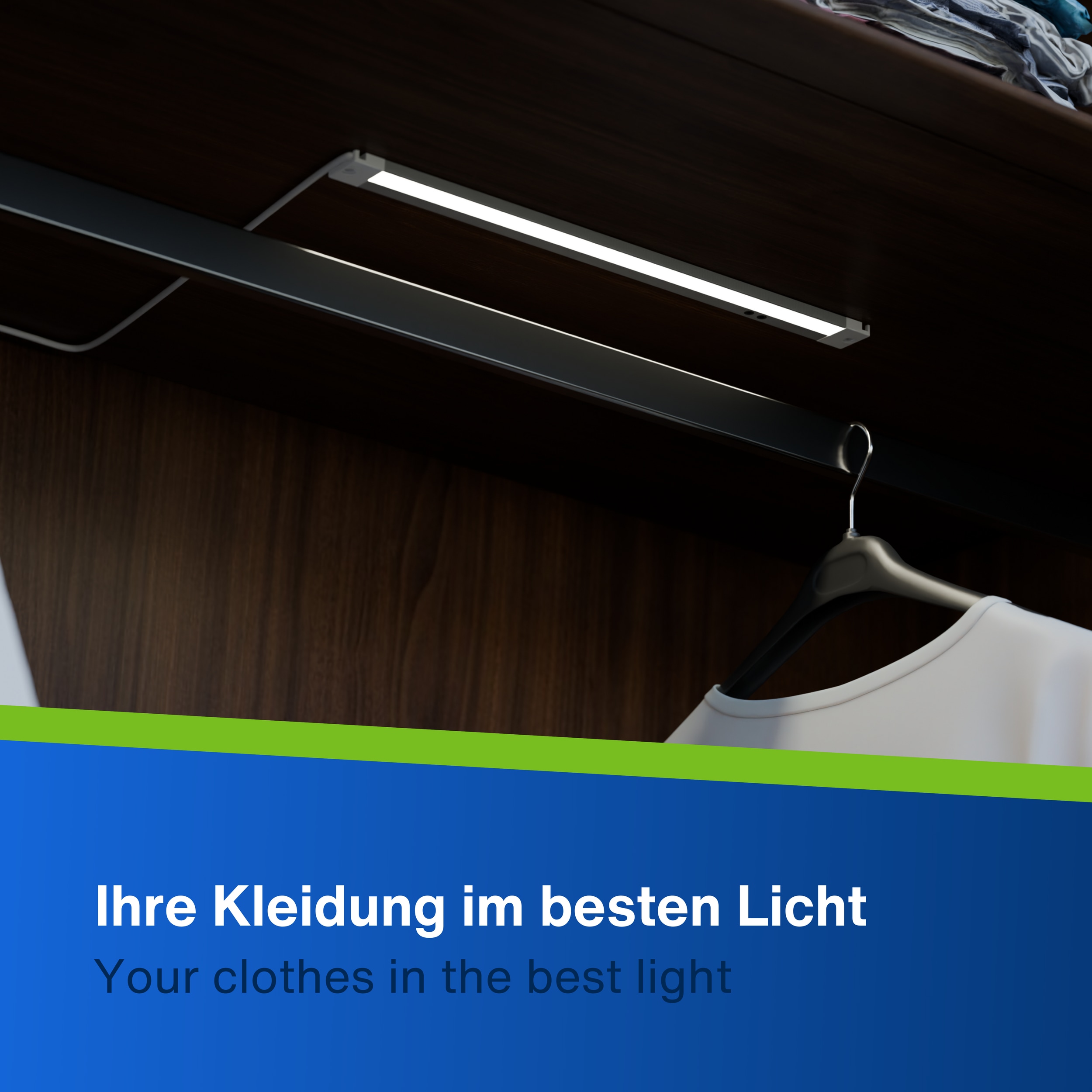 REV LED-Unterbauleuchte Mini Slim, 3W, 3000K, 210lm, warmweiß, IP20, 30 cm