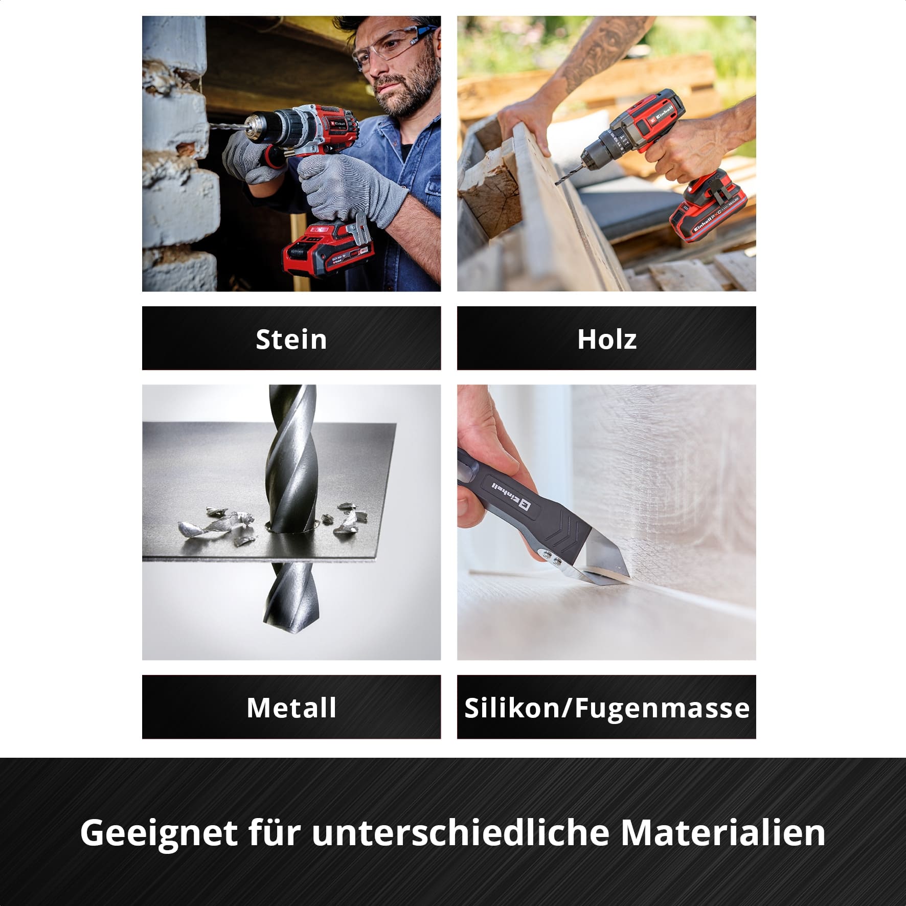 EINHELL Werkzeugkoffer Renovierung, 370517, E-Case, 78-teilig EINHELL Werkzeugkoffer Renovierung, 370517, E-Case, 78-teilig