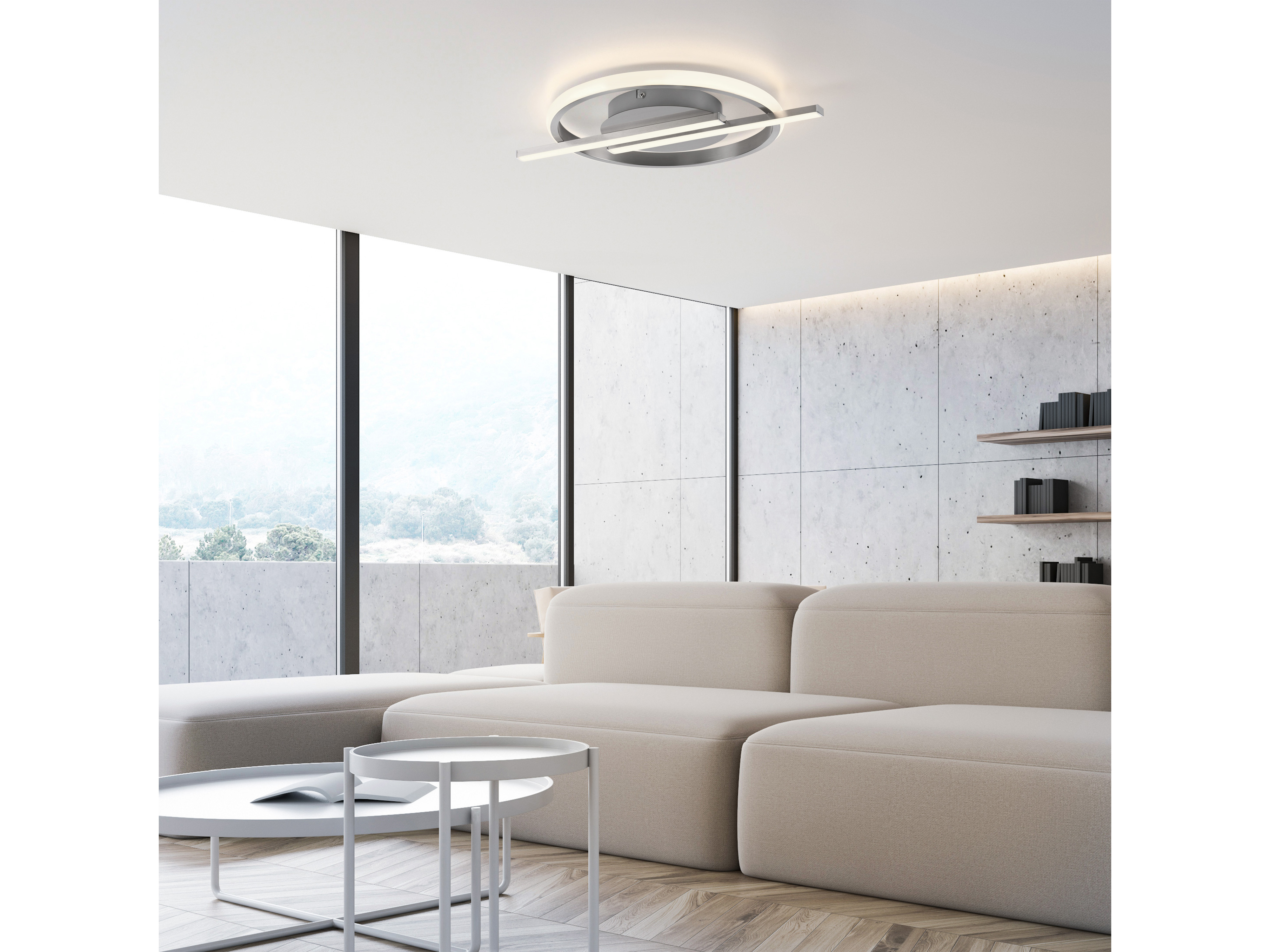 JUST LIGHT LED-Deckenleuchte 14130-55 stahl, 17,5 W, 2100 lm, 3000 K, Dimmbar JUST LIGHT LED-Deckenleuchte 14130-55 stahl, 17,5 W, 2100 lm, 3000 K, Dimmbar