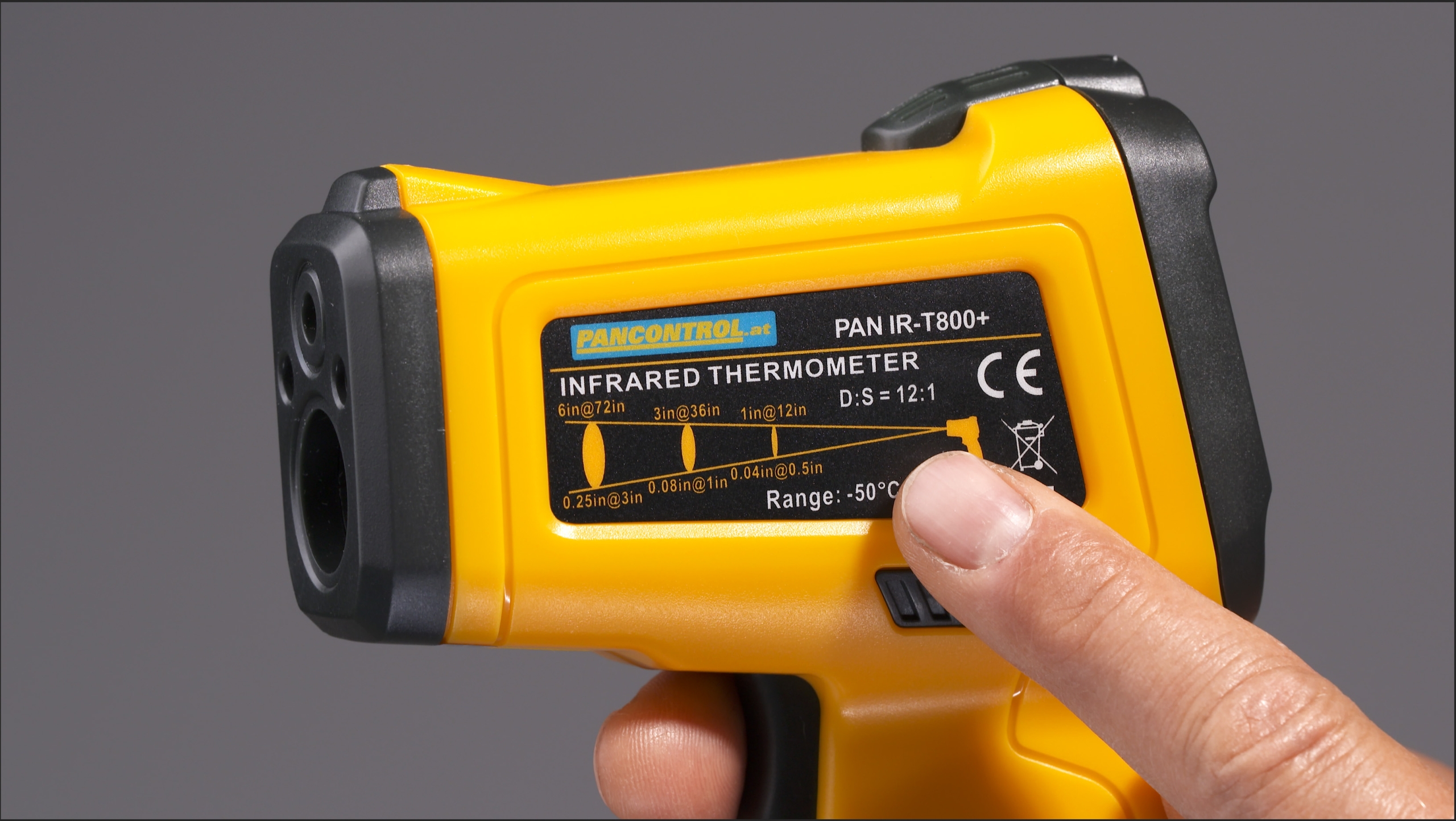 PANCONTROL Infrarot-Thermometer PAN IR-T800+, 12:1, mit Laser-Messkreisanzeige PANCONTROL Infrarot-Thermometer PAN IR-T800+, 12:1, mit Laser-Messkreisanzeige