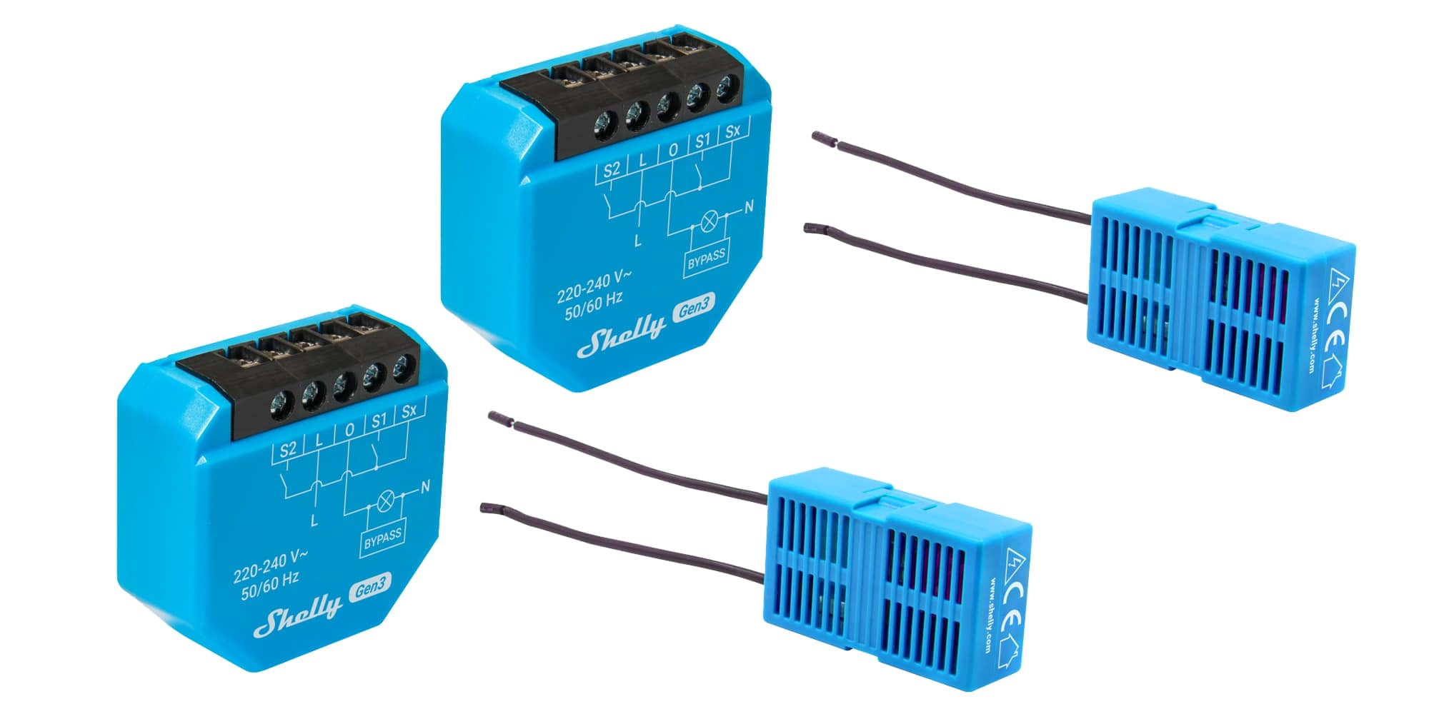 SHELLY Unterputz-Schalter 1L Gen3, WLAN, Bluetooth, 2 Stück SHELLY Unterputz-Schalter 1L Gen3, WLAN, Bluetooth, 2 Stück