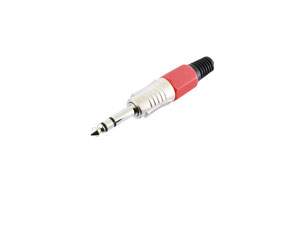 Klinkenstecker, 6,3mm, stereo, rot Klinkenstecker, 6,3mm, stereo, rot