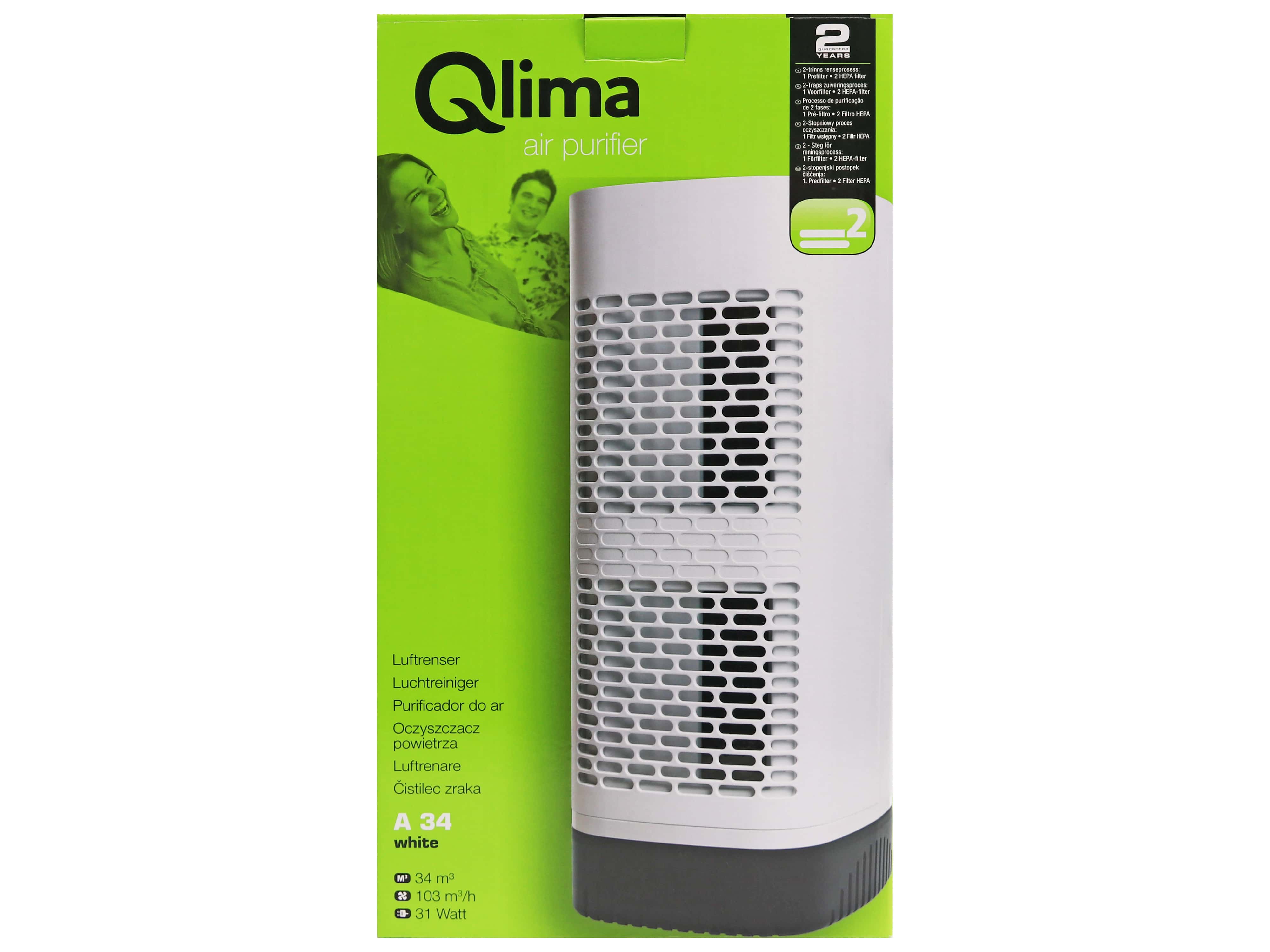QLIMA, Luftreiniger A34 Luftreiniger, Qlima, A34