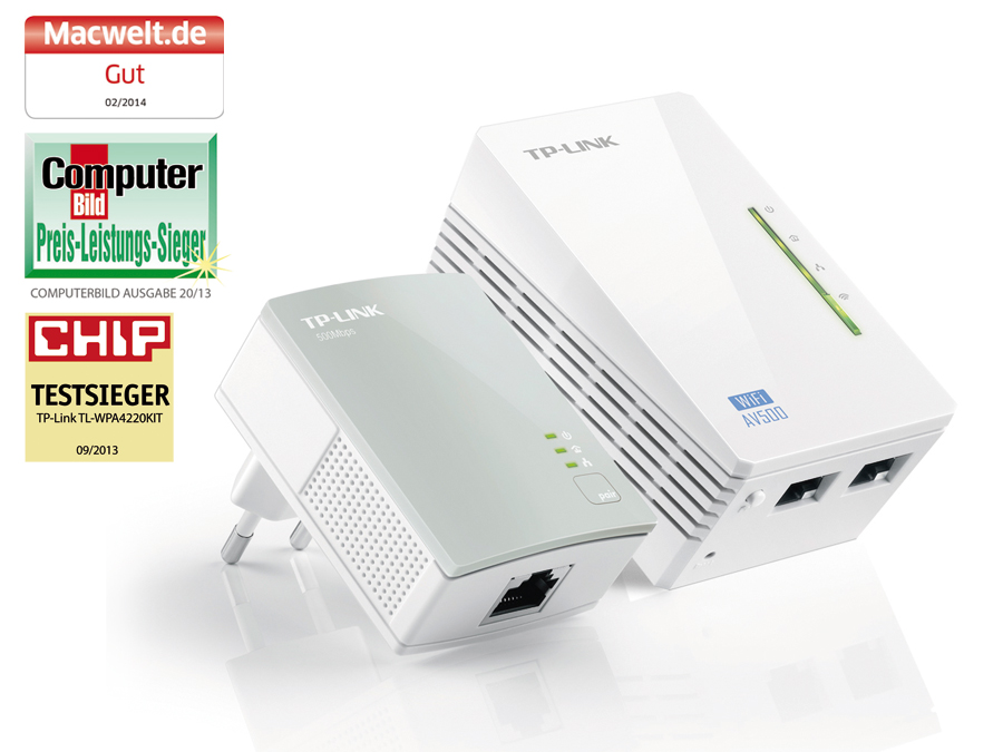 TP-LINK Powerline-Kit mit WLAN-Extender TL-WPA4220KIT TP-LINK Powerline-Kit mit WLAN-Extender TL-WPA4220KIT