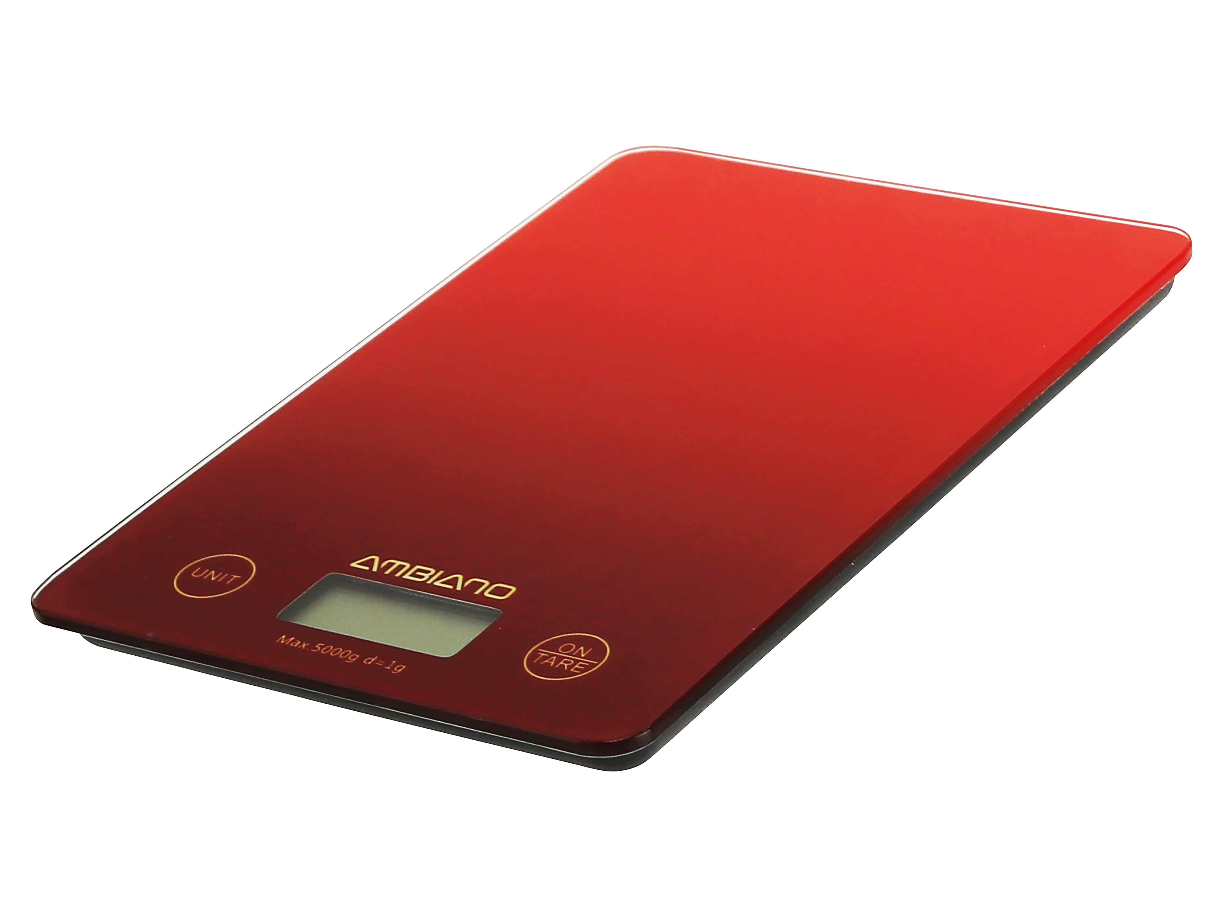 Digitale Küchenwaage, SCO-1, schwarz/rot Digitale Küchenwaage, SCO-1, schwarz/rot