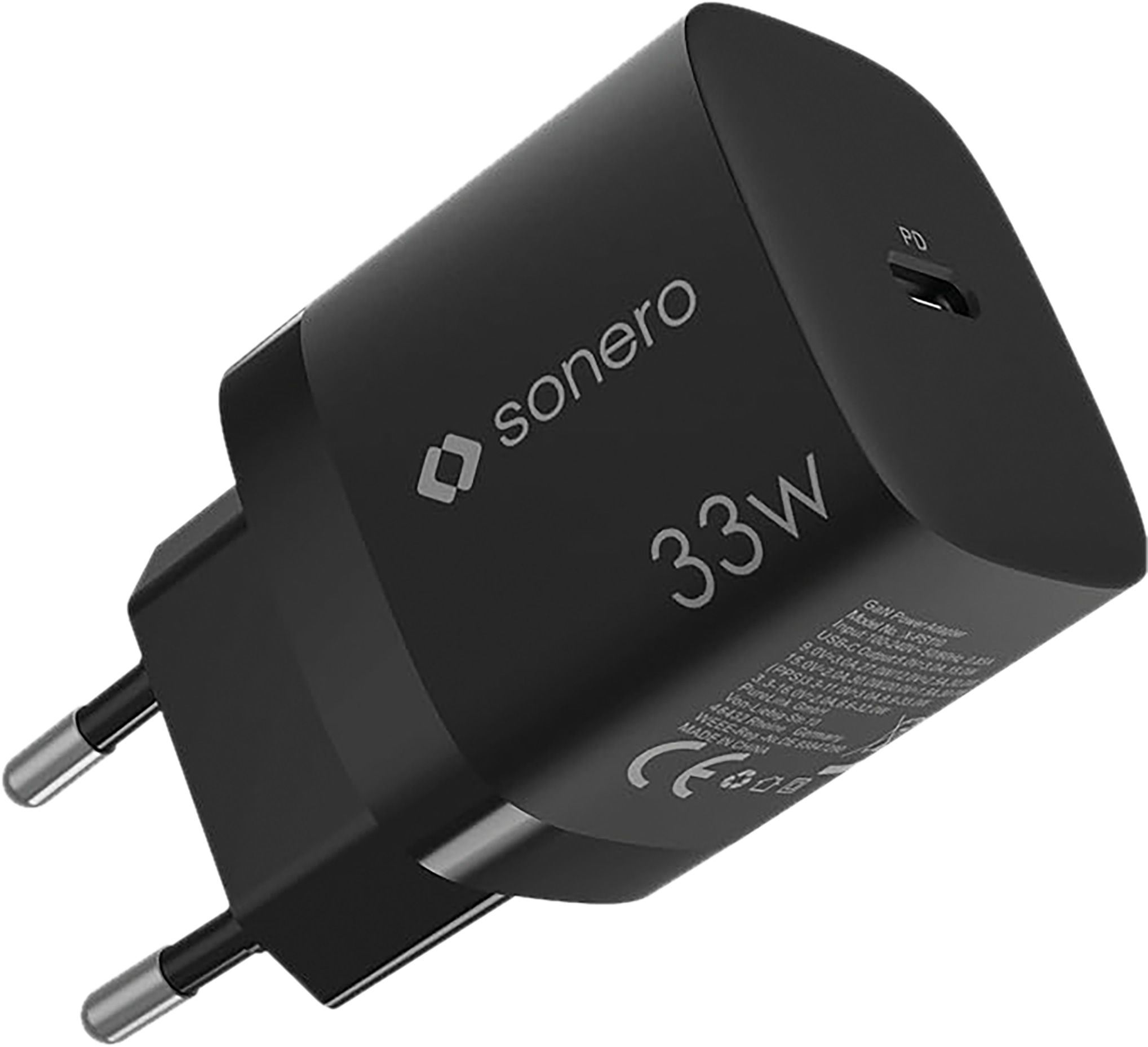 SONERO USB-C GaN Ladegerät X-PS110, 1 Port, 33W, schwarz SONERO USB-C GaN Ladegerät X-PS110, 1 Port, 33W, schwarz