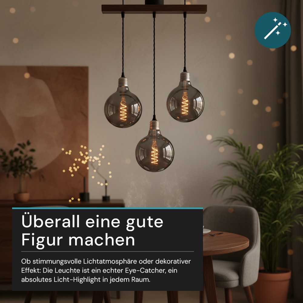 LUXULA LED-Filament-Lampe, SPIRAL, Globe, E27, 4W, 40lm, 1800K, dimmbar LUXULA LED-Filament-Lampe, SPIRAL, Globe, E27, 4W, 40lm, 1800K, dimmbar