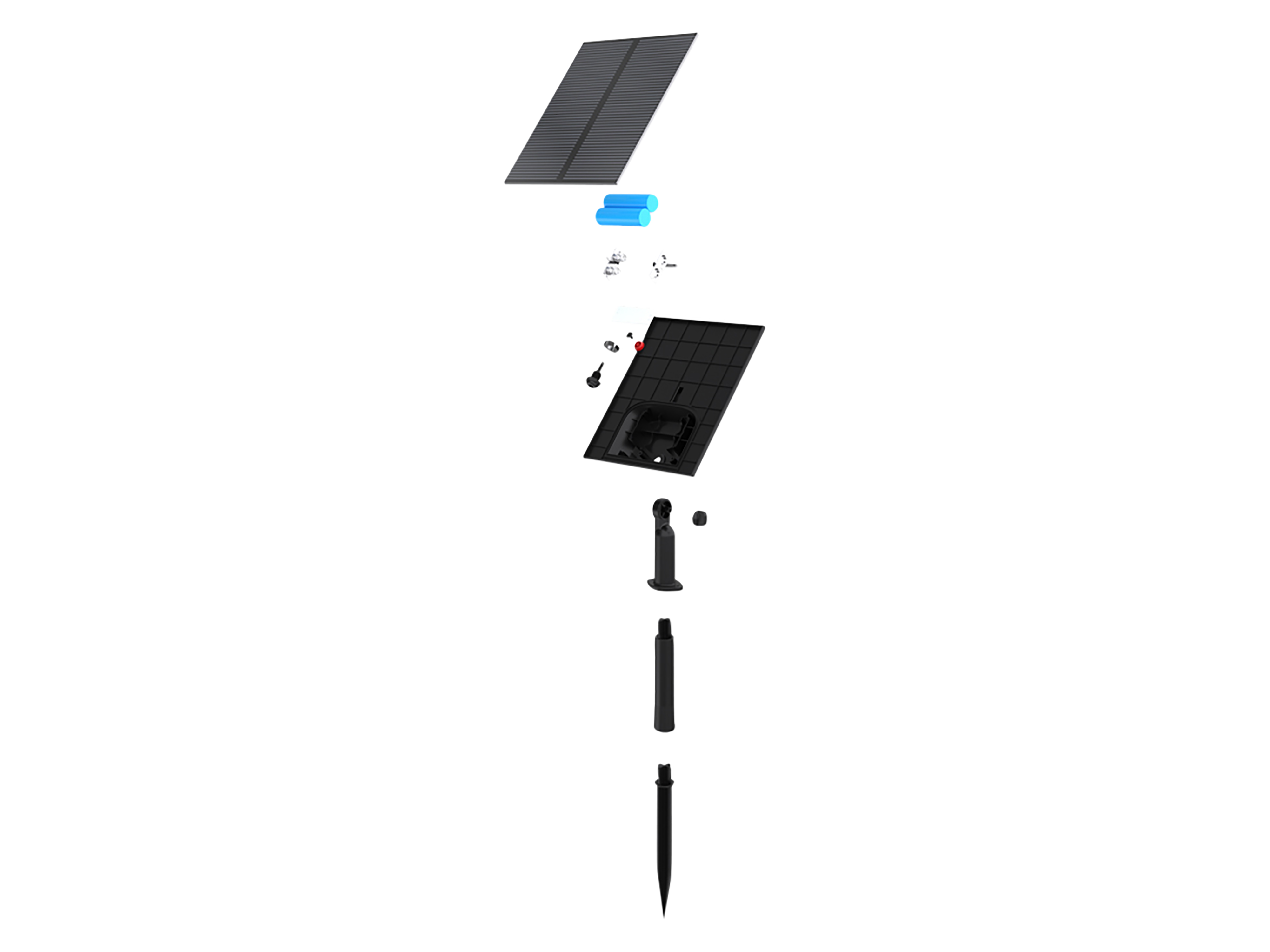 LUXULA Solar LED-Gartenleuchten Set, 5W, 3000K, 200lm, warmweiß, IP54, schwarz, 4 Stück