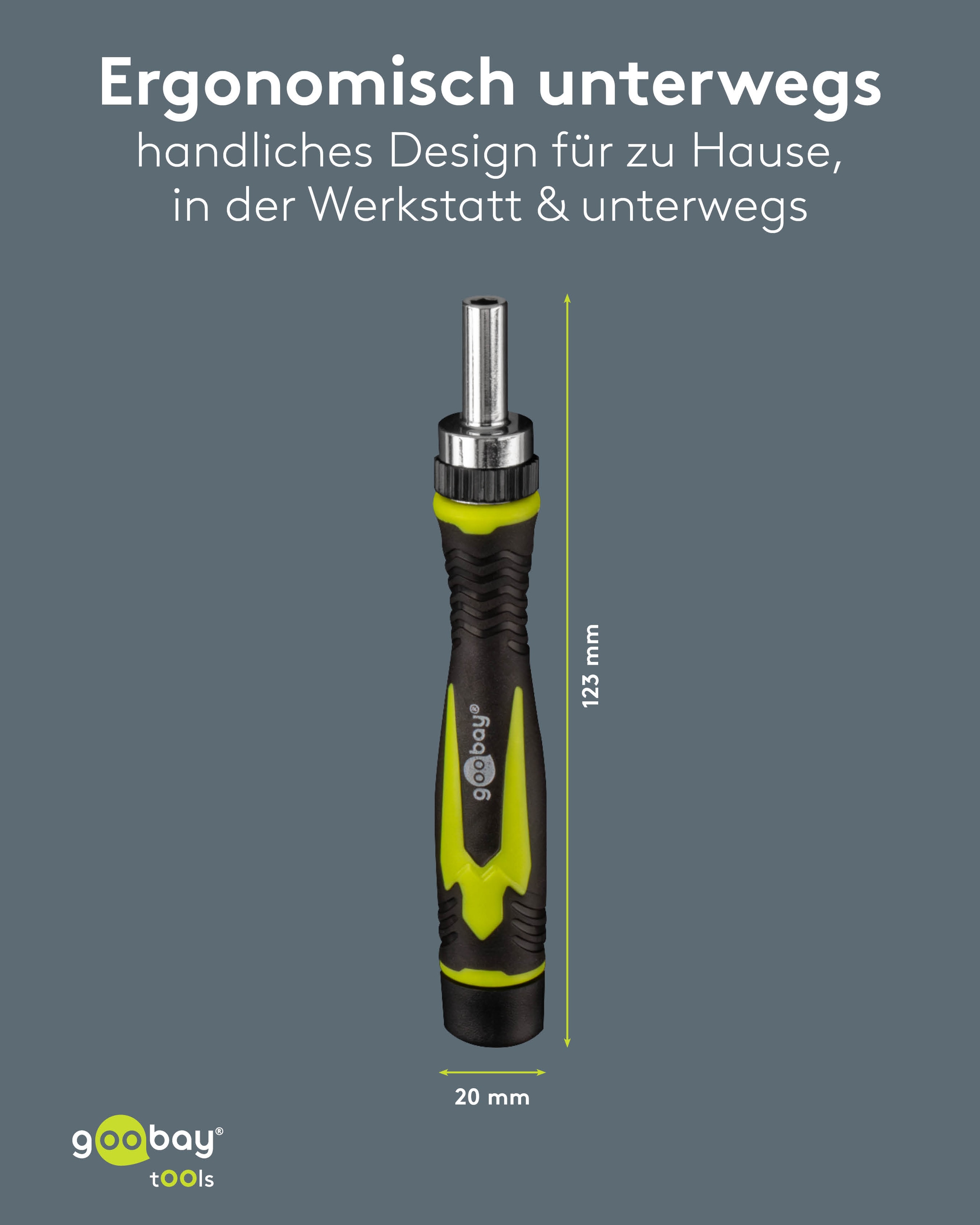 GOOBAY TOOLS Schraubendreher-Set, 77840, mit 26-tlg. Bitsatz GOOBAY TOOLS Schraubendreher-Set, 77840, mit 26-tlg. Bitsatz
