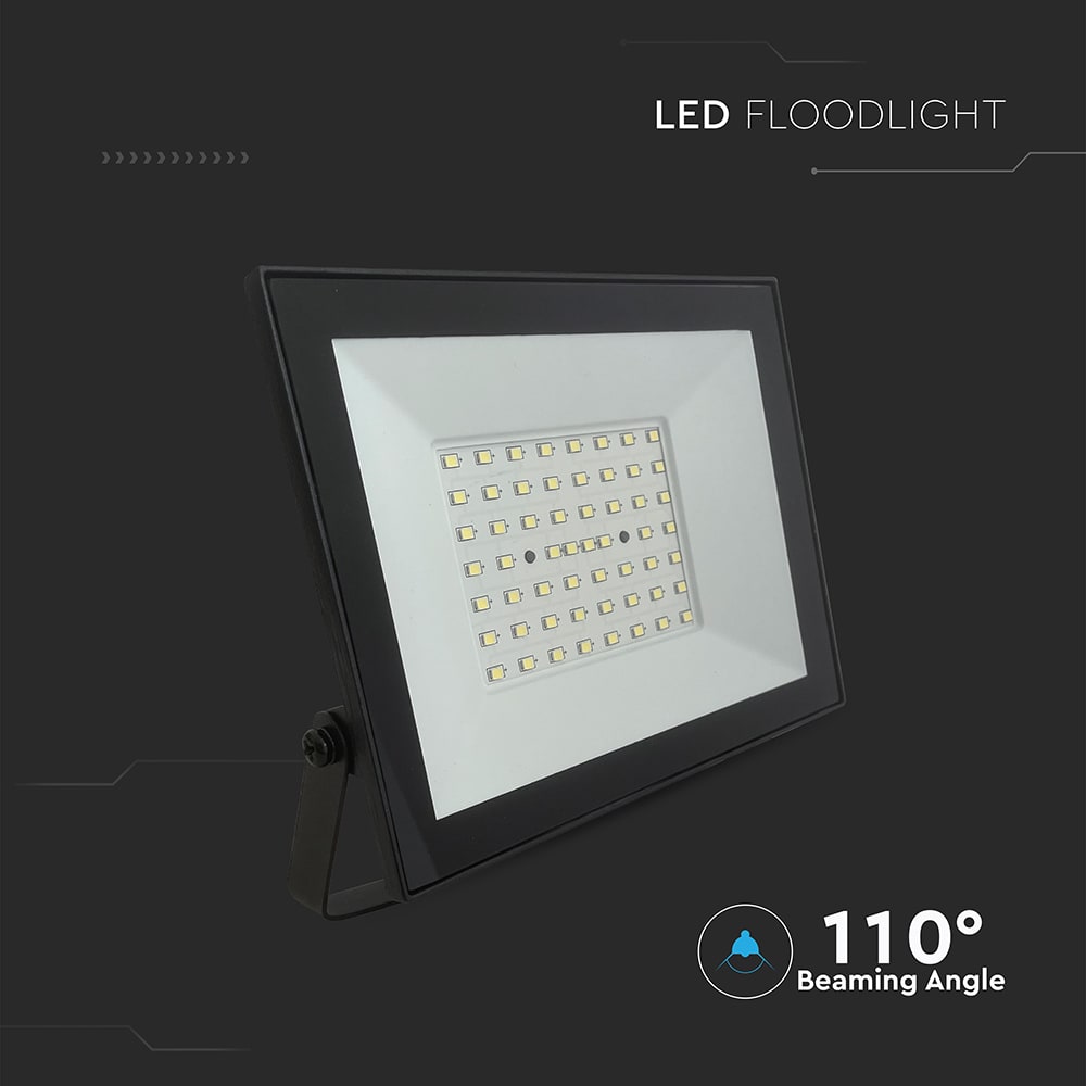 V-TAC LED-Fluter, VT-44054, 50 W, 6500K, EEK: F, 4000 lm, kaltweiß, IP65, schwarz V-TAC LED-Fluter, VT-44054, 50 W, 6500K, EEK: F, 4000 lm, kaltweiß, IP65, schwarz