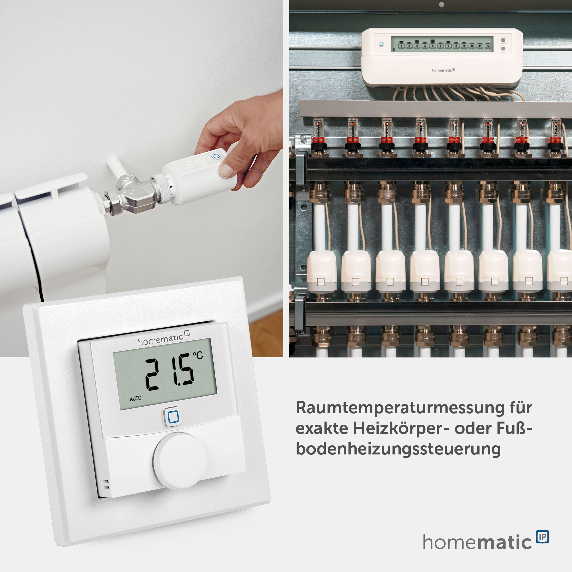 HOMEMATIC IP 156669A0, Wandthermostat mit Luftfeuchtigkeitssensor HOMEMATIC IP 156669A0, Wandthermostat mit Luftfeuchtigkeitssensor