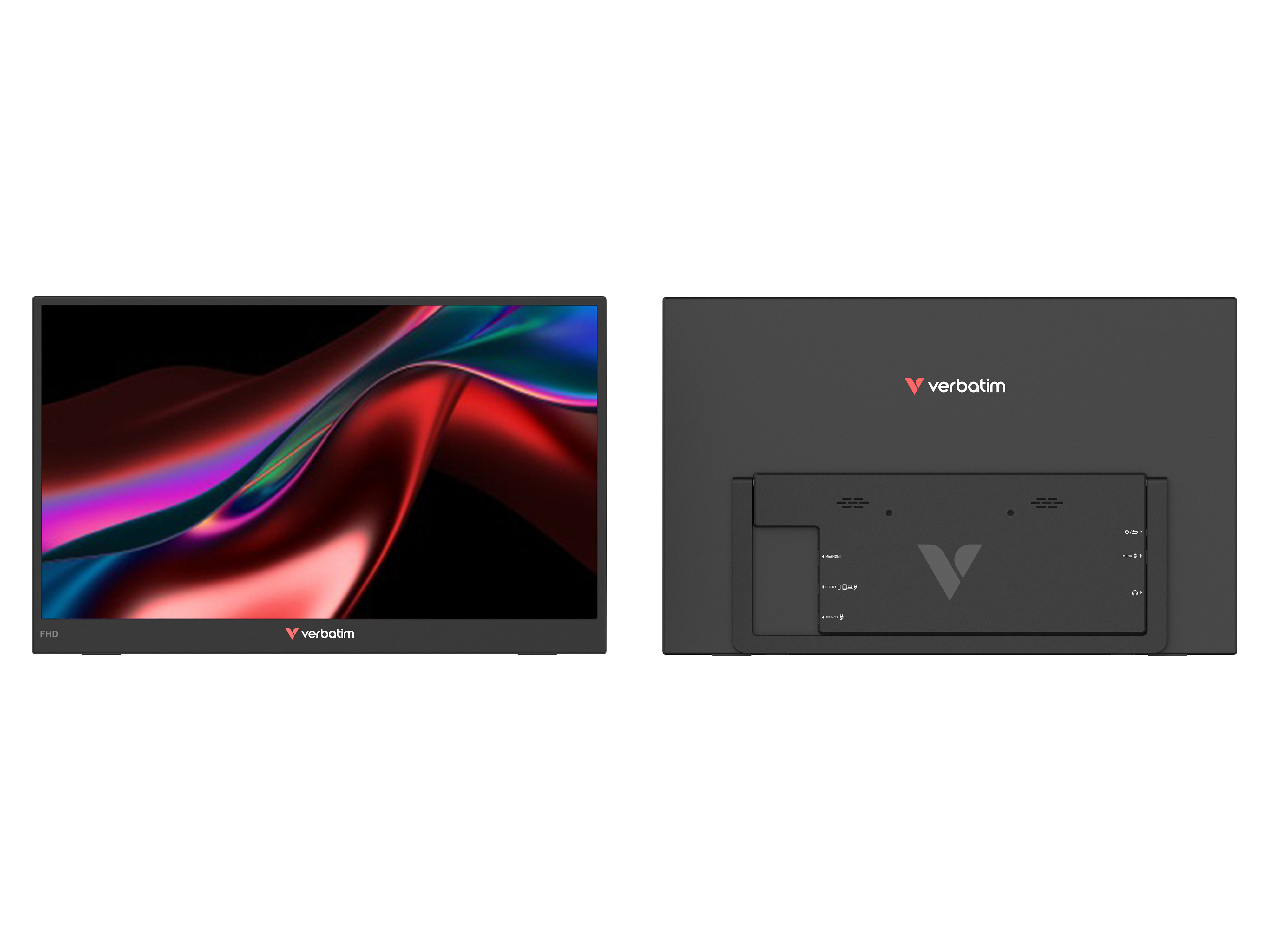VERBATIM Tragbarer Monitor Dual 2x 15,6