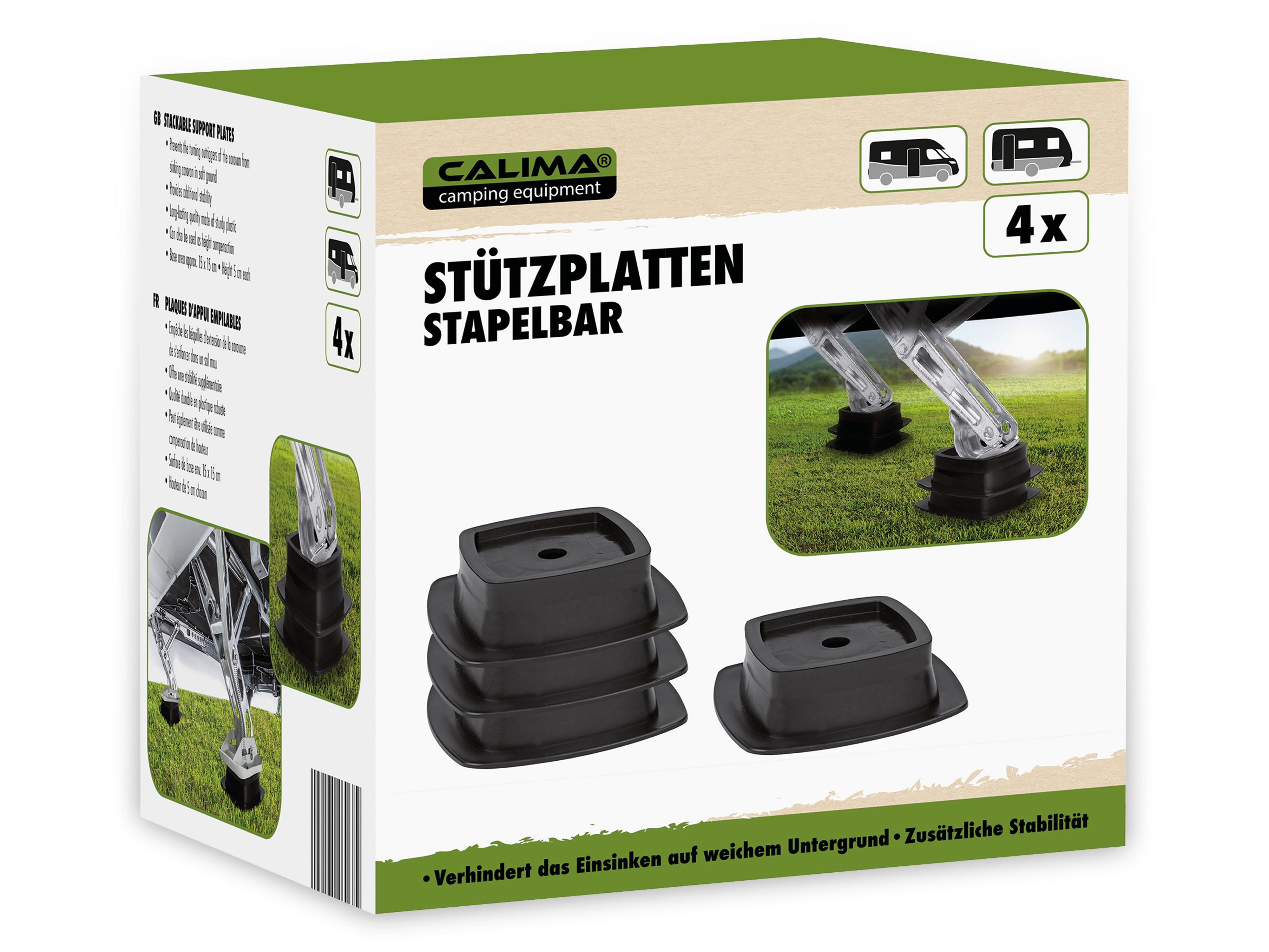 CALIMA CAMPING EQUIPMENT Stützplatten 46068, stapelbar, 4 Stück CALIMA CAMPING EQUIPMENT Stützplatten 46068, stapelbar, 4 Stück