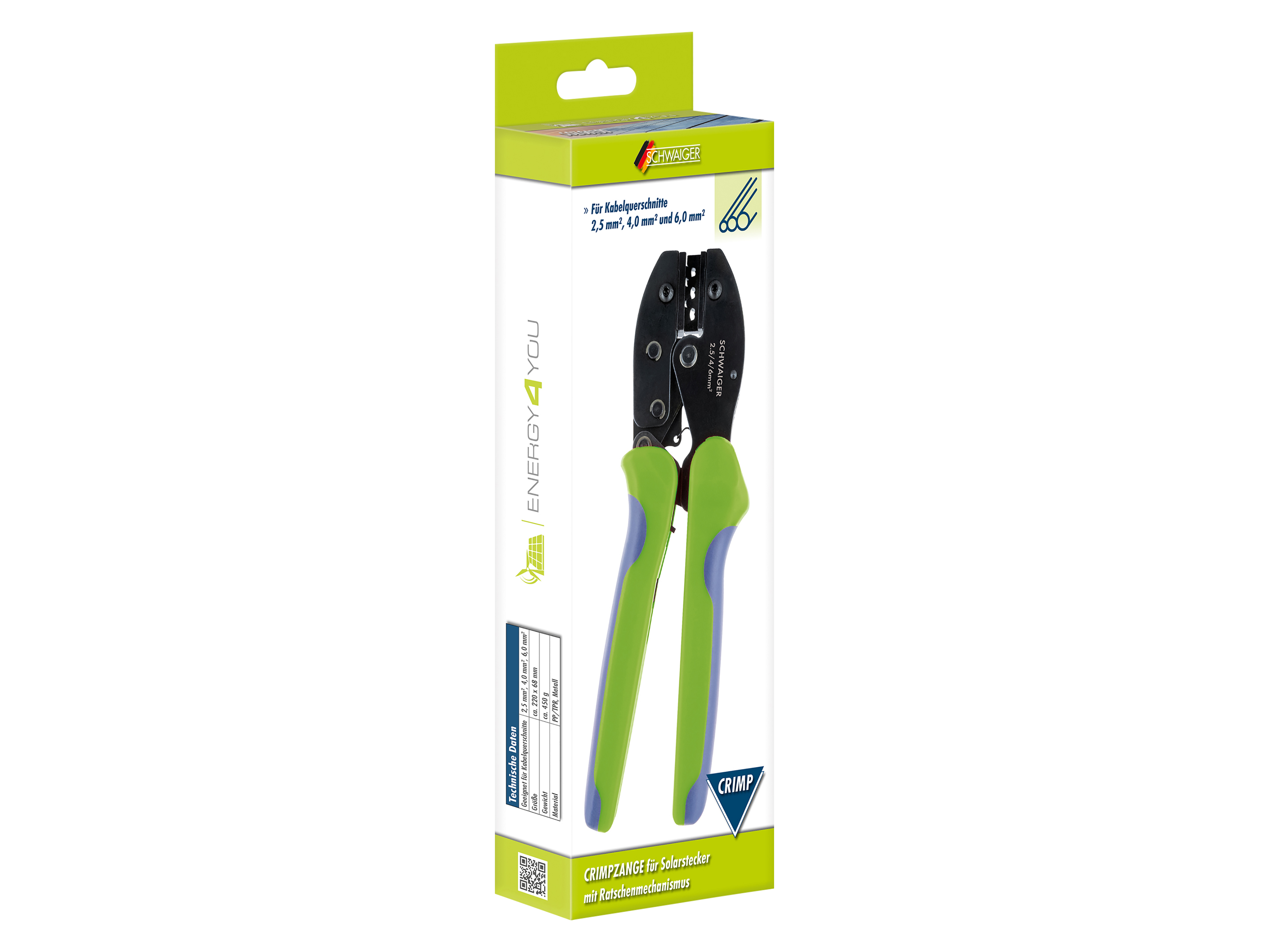 SCHWAIGER Crimpzange für Solarstecker, SOZG0100 SCHWAIGER Crimpzange für Solarstecker, SOZG0100