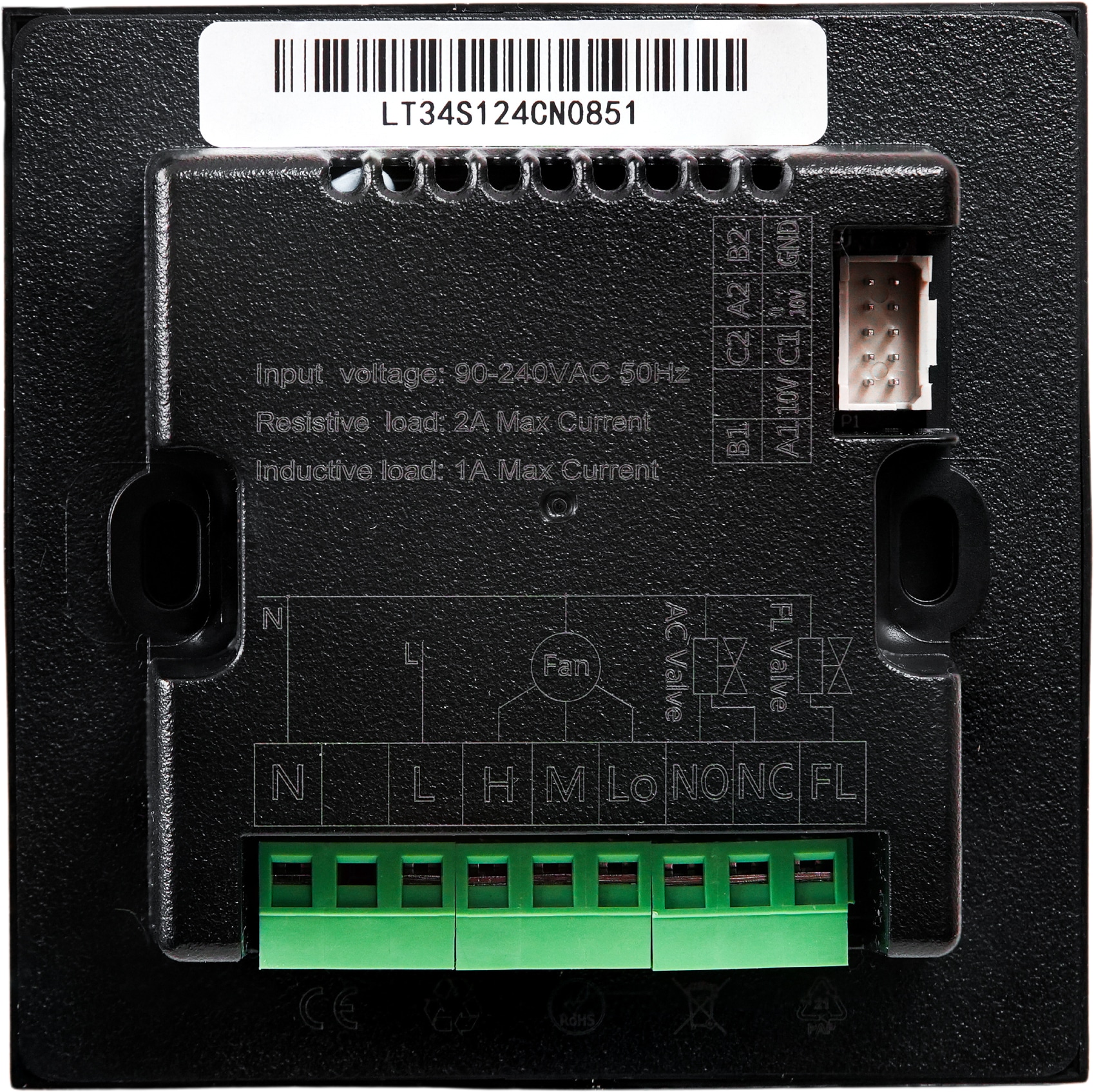 LINKEDGO HVAC Thermostat ST802-B, schwarz