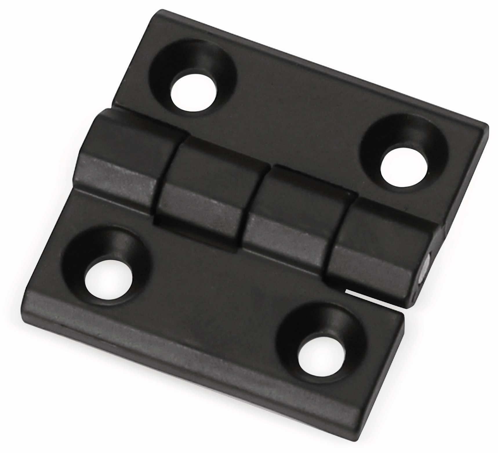 Metallscharnier, 58x58 mm, schwarz lackiert Metallscharnier, 58x58 mm, schwarz lackiert