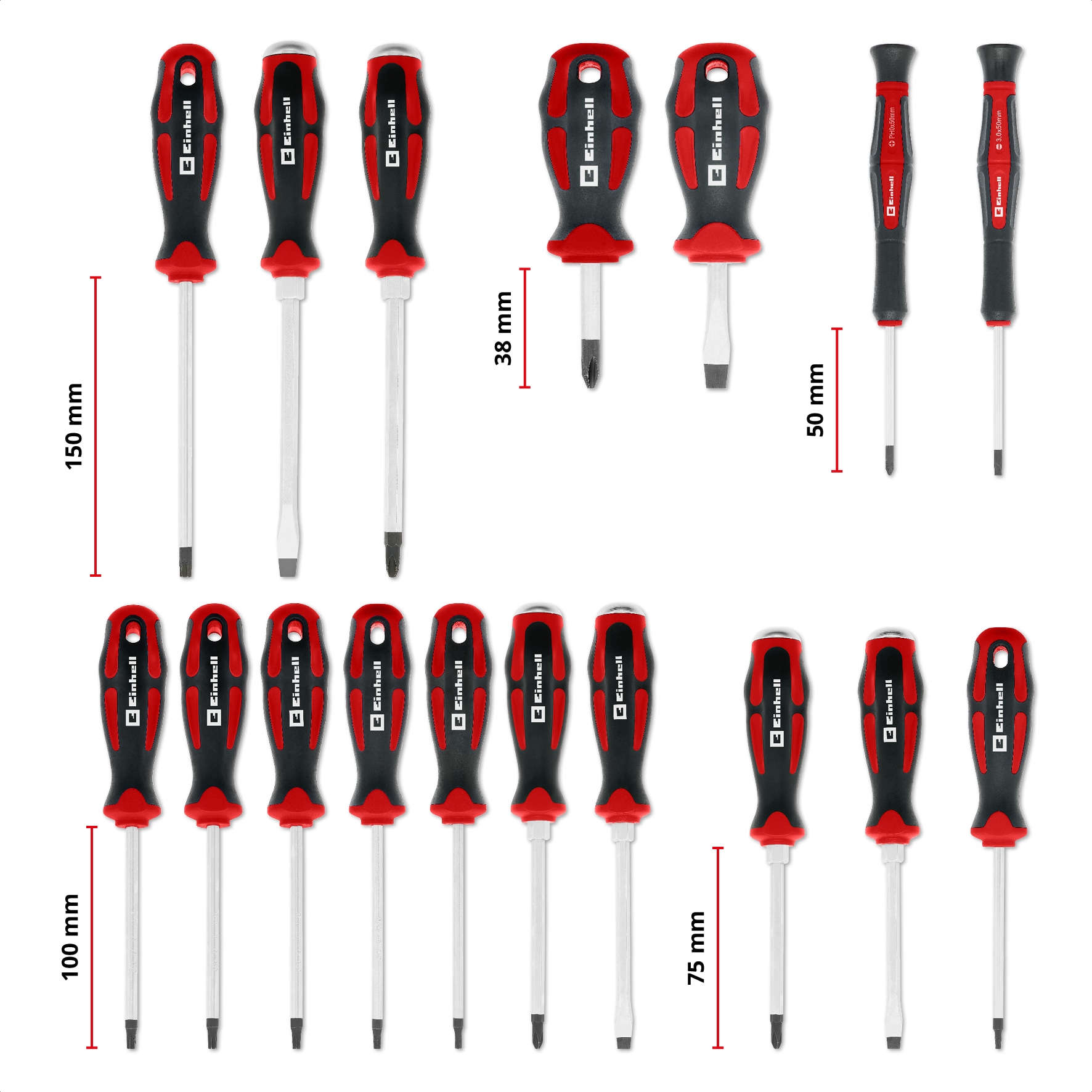 EINHELL E-Case-Einleger Schraubendreher, 370525, 17-teilig