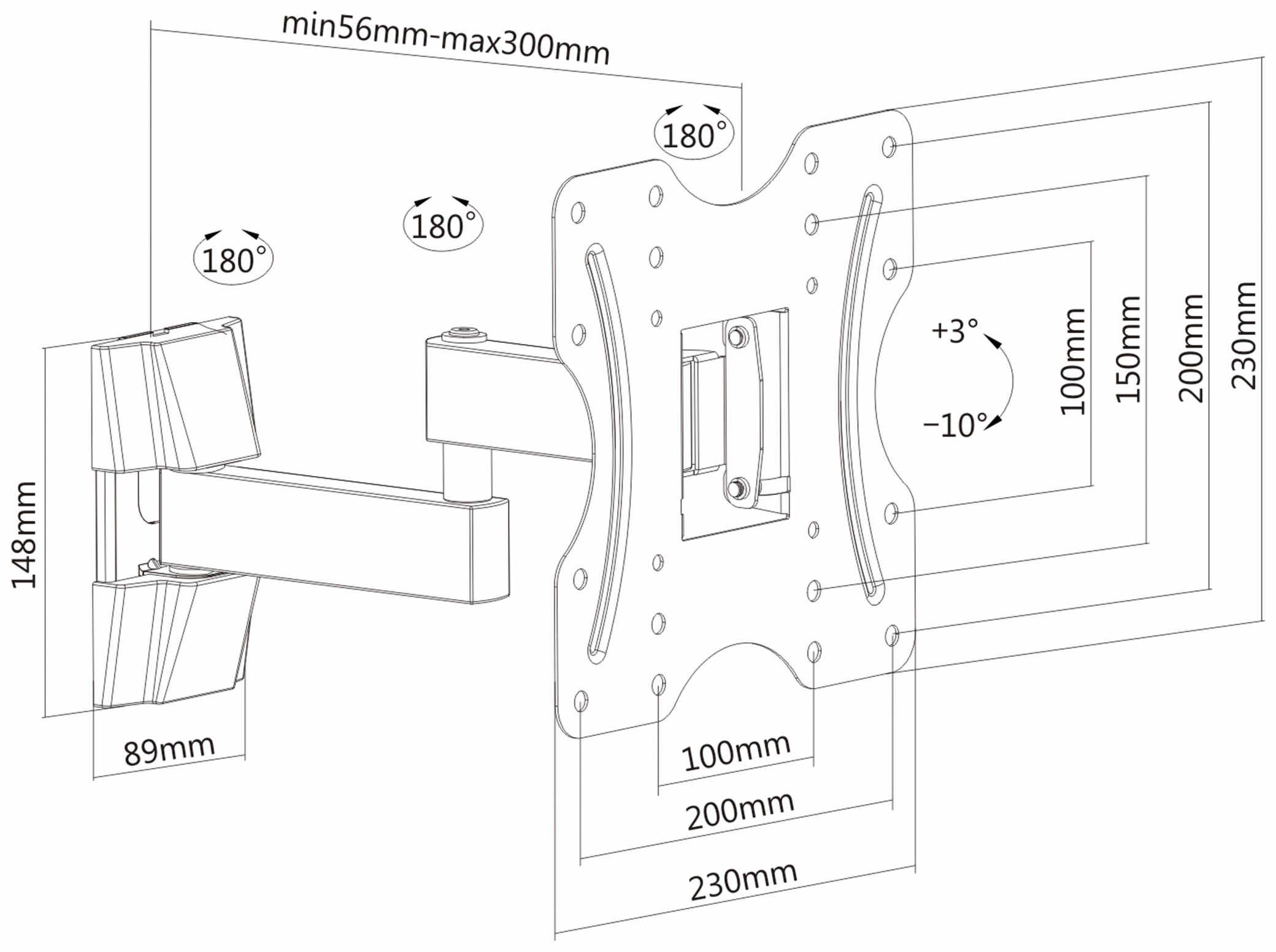 PUREMOUNTS TV-Wandhalter PM-FM11-200, VESA 200x200mm PUREMOUNTS TV-Wandhalter PM-FM11-200, VESA 200x200mm