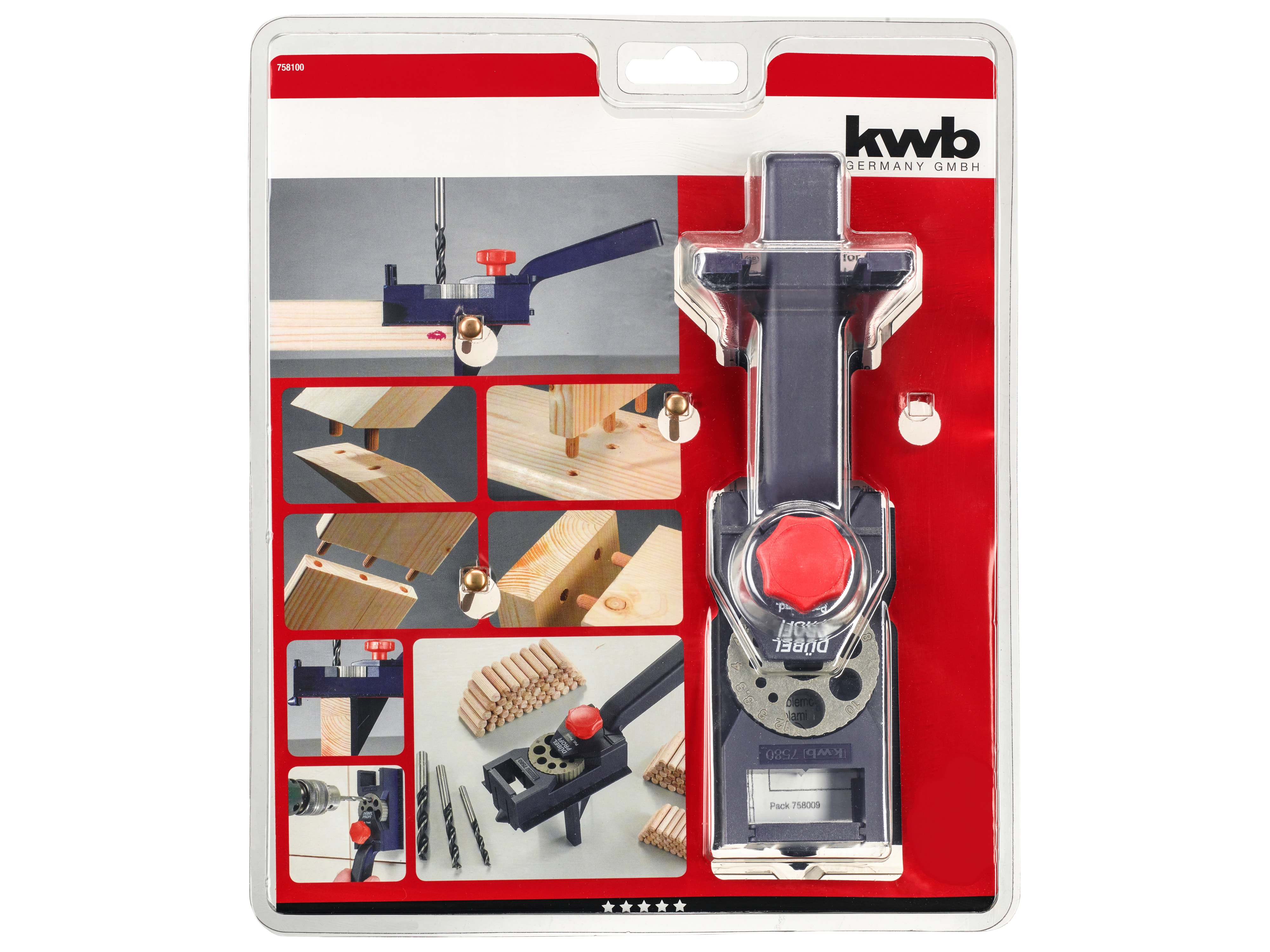 KWB Dübel-Bohrlehre-Set DÜBELPROFI, 758100, 154-teilig KWB Dübel-Bohrlehre-Set DÜBELPROFI, 758100, 154-teilig
