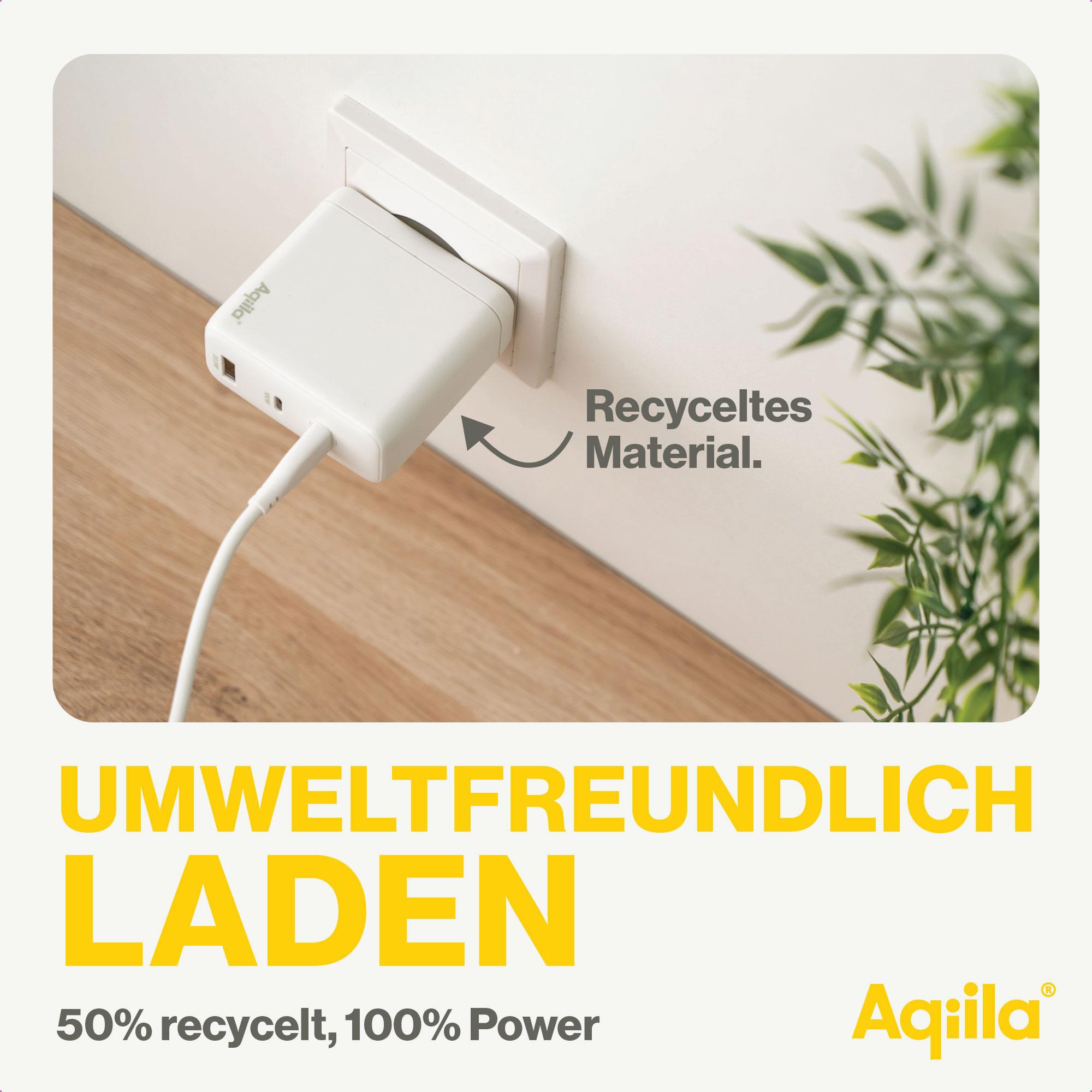 AQIILA USB-Lader Chargebird W4, 120 W, 3-fach, 2x USB-C, 1x USB-A AQIILA USB-Lader Chargebird W4, 120 W, 3-fach, 2x USB-C, 1x USB-A