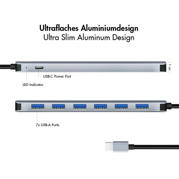LOGILINK USB-C Hub UA0457, 7 Port LOGILINK USB-C Hub UA0457, 7 Port
