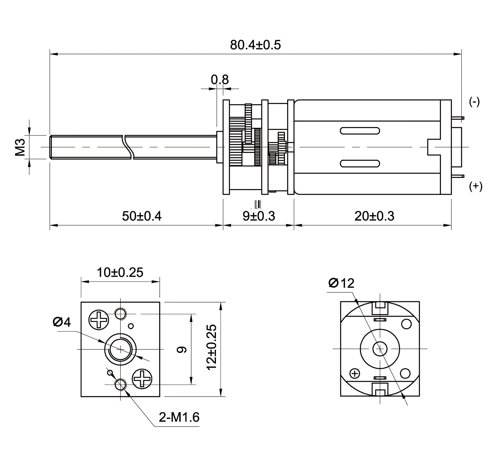 SOL-EXPERT DC-Getriebemotor G53M, 18V, mit Metallzahnrädern SOL-EXPERT DC-Getriebemotor G53M, 18V, mit Metallzahnrädern