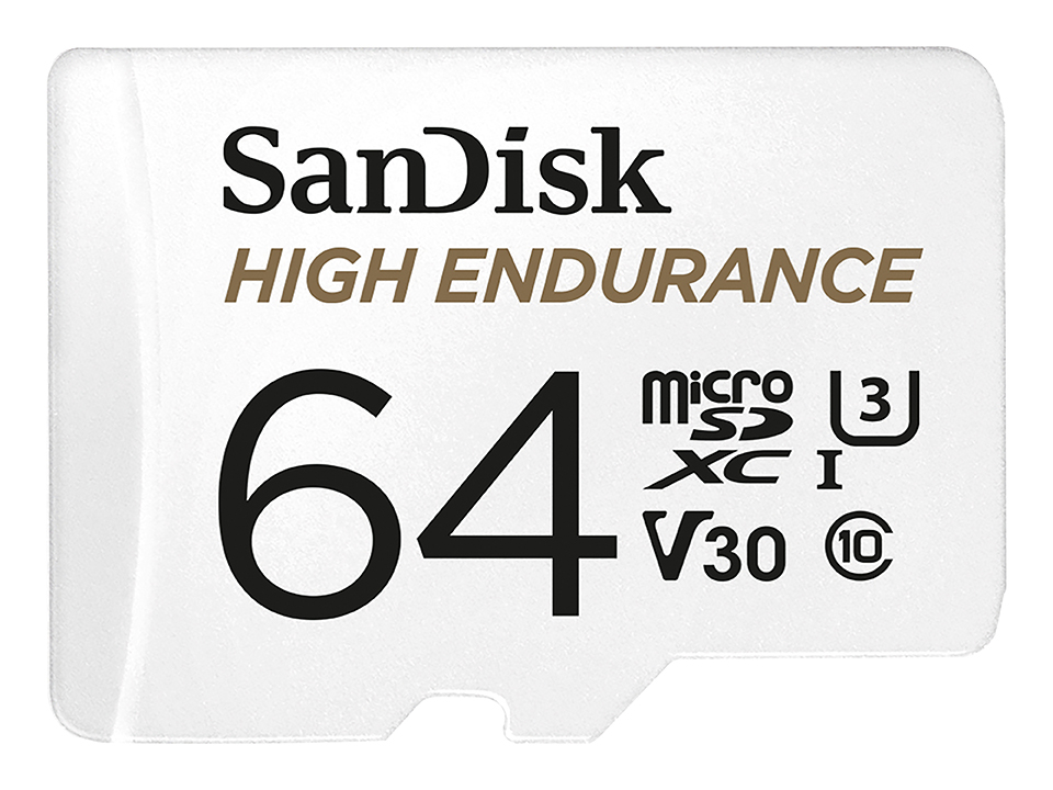 SANDISK MicroSD-Card High Endurance 64GB inkl. Adapter SANDISK MicroSD-Card High Endurance 64GB