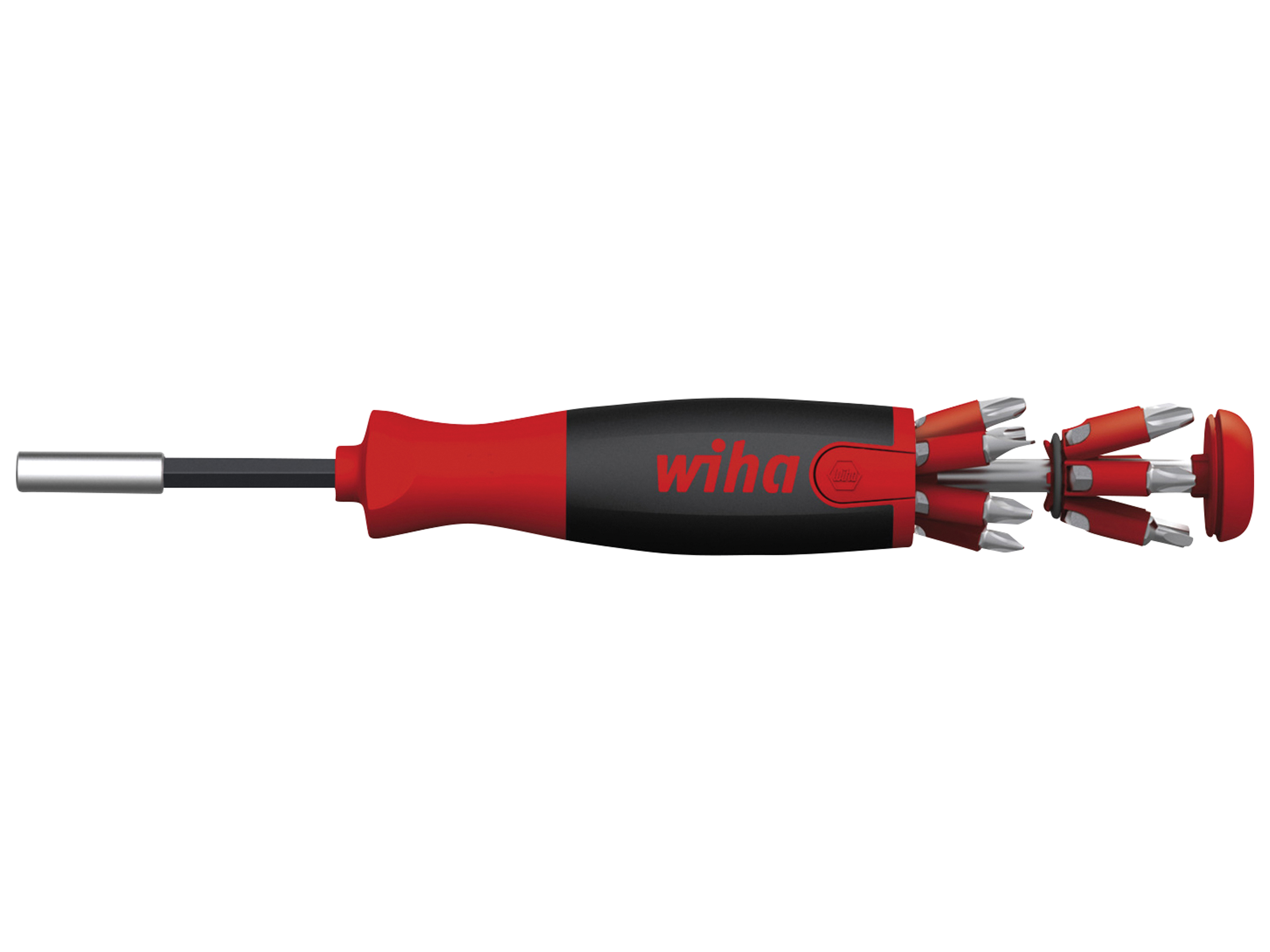 WIHA Schraubendreher mit Bitmagazin, 38605, LiftUp 25, magnetisch, inkl. 12 Bits WIHA Schraubendreher mit Bitmagazin, 38605, LiftUp 25, magnetisch, inkl. 12 Bits