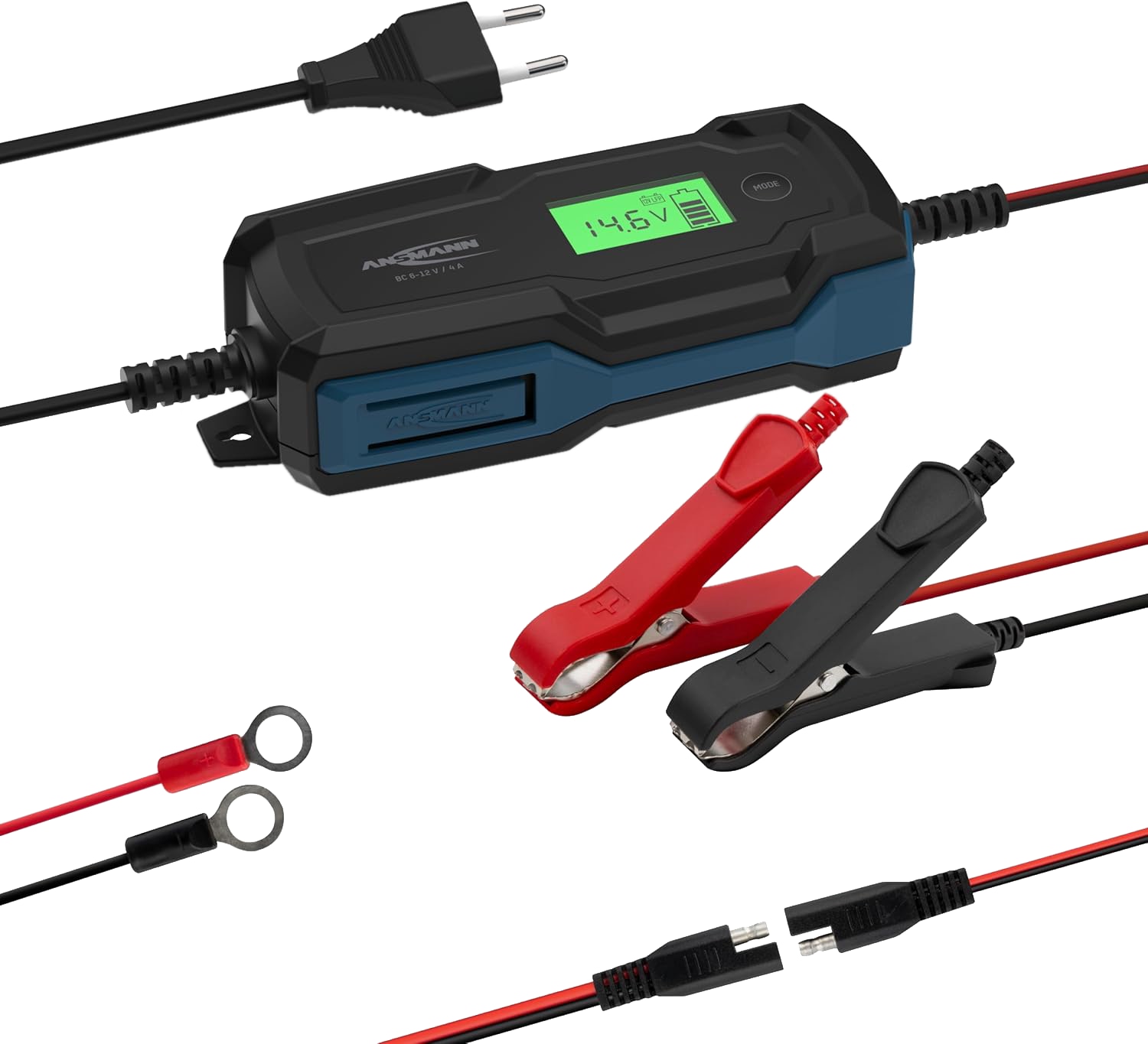 ANSMANN Autobatterie-Ladegerät, 1001-0144, Bleiladegerät, BC 6...12 V-, 4 A ANSMANN Autobatterie-Ladegerät, 1001-0144, Bleiladegerät, BC 6...12 V-, 4 A