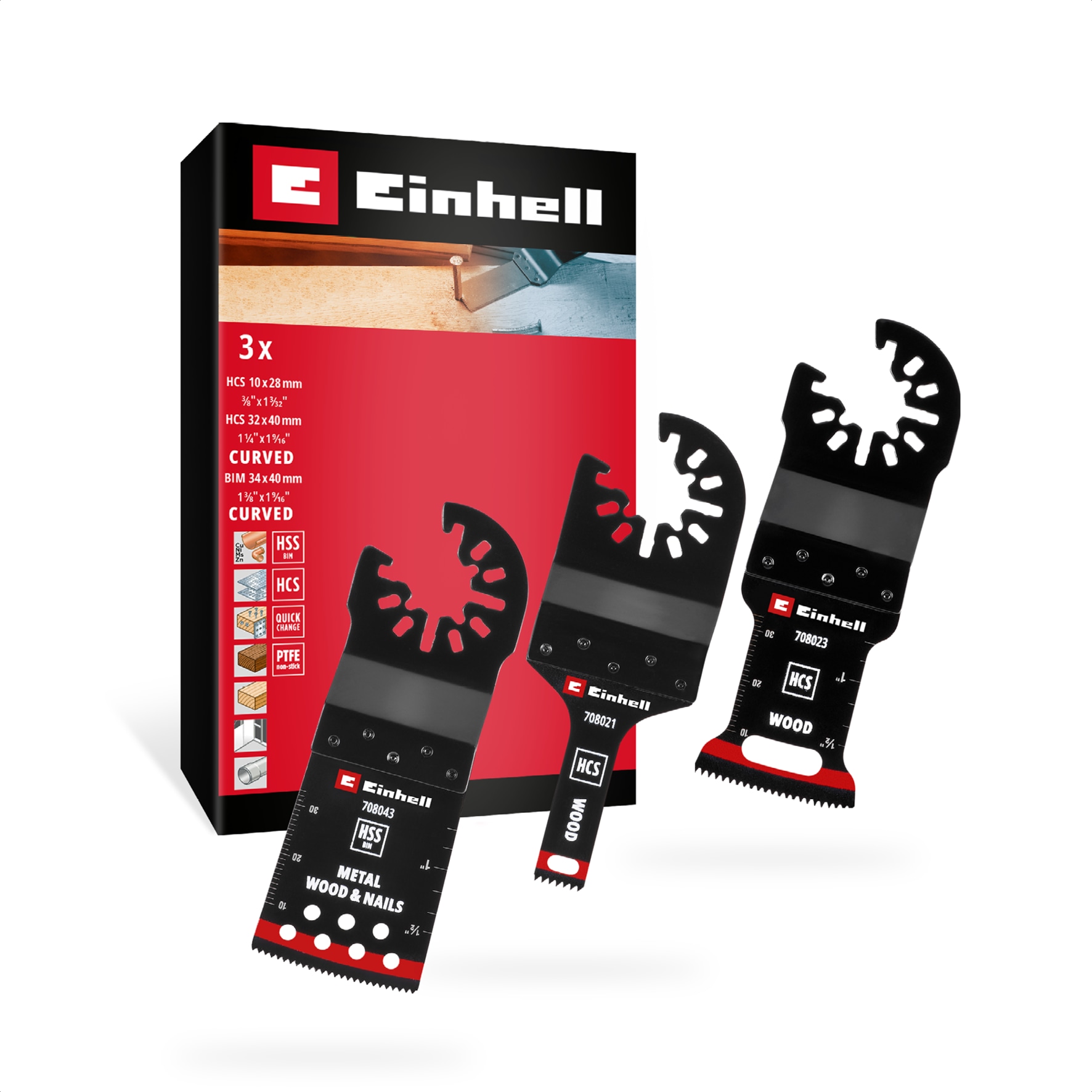 EINHELL Multitool-Set, 708103, Holz/Metall, 3-teilig EINHELL Multitool-Set, 708103, Holz/Metall, 3-teilig