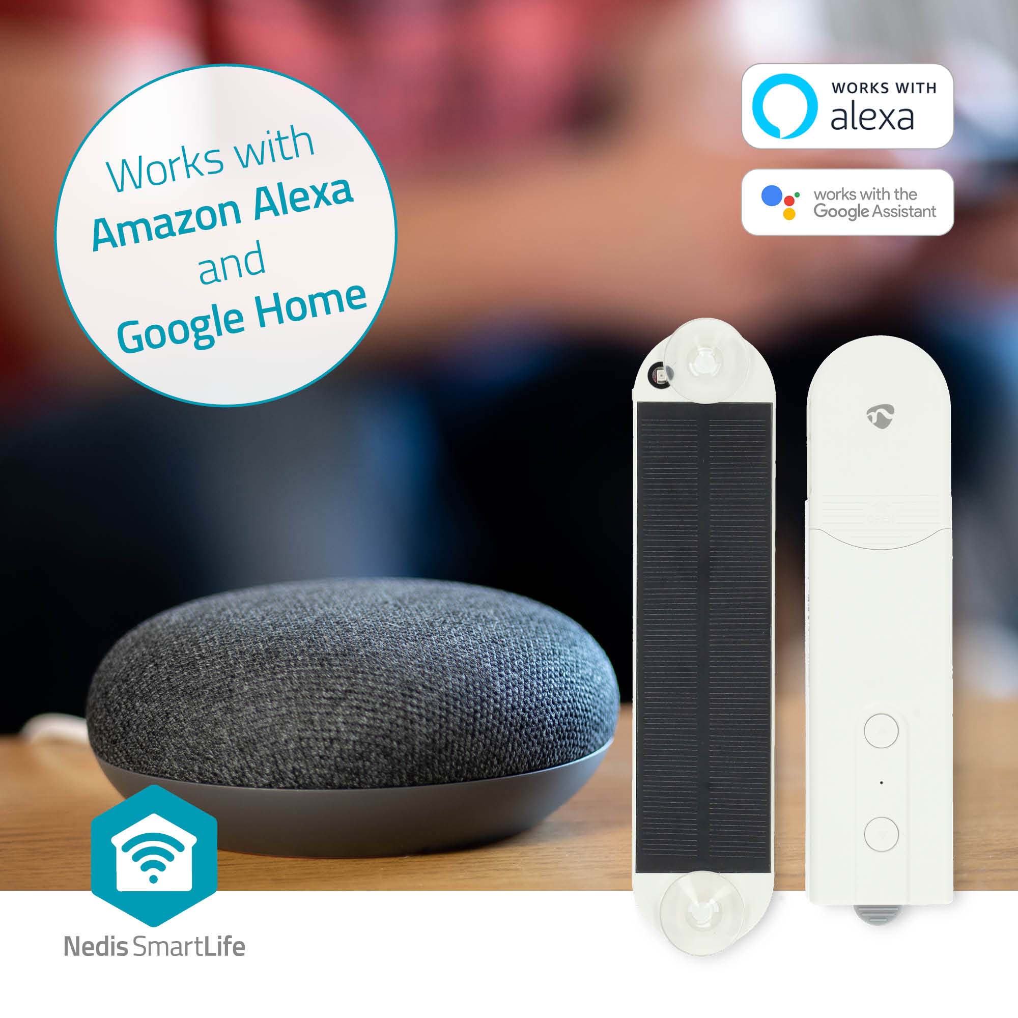 NEDIS Vorhangöffner SmartLife, Netzstrom-/Solarbetrieben, weiß NEDIS Vorhangroboter SmartLife, Netzstrom-/Solarbetrieben, weiß