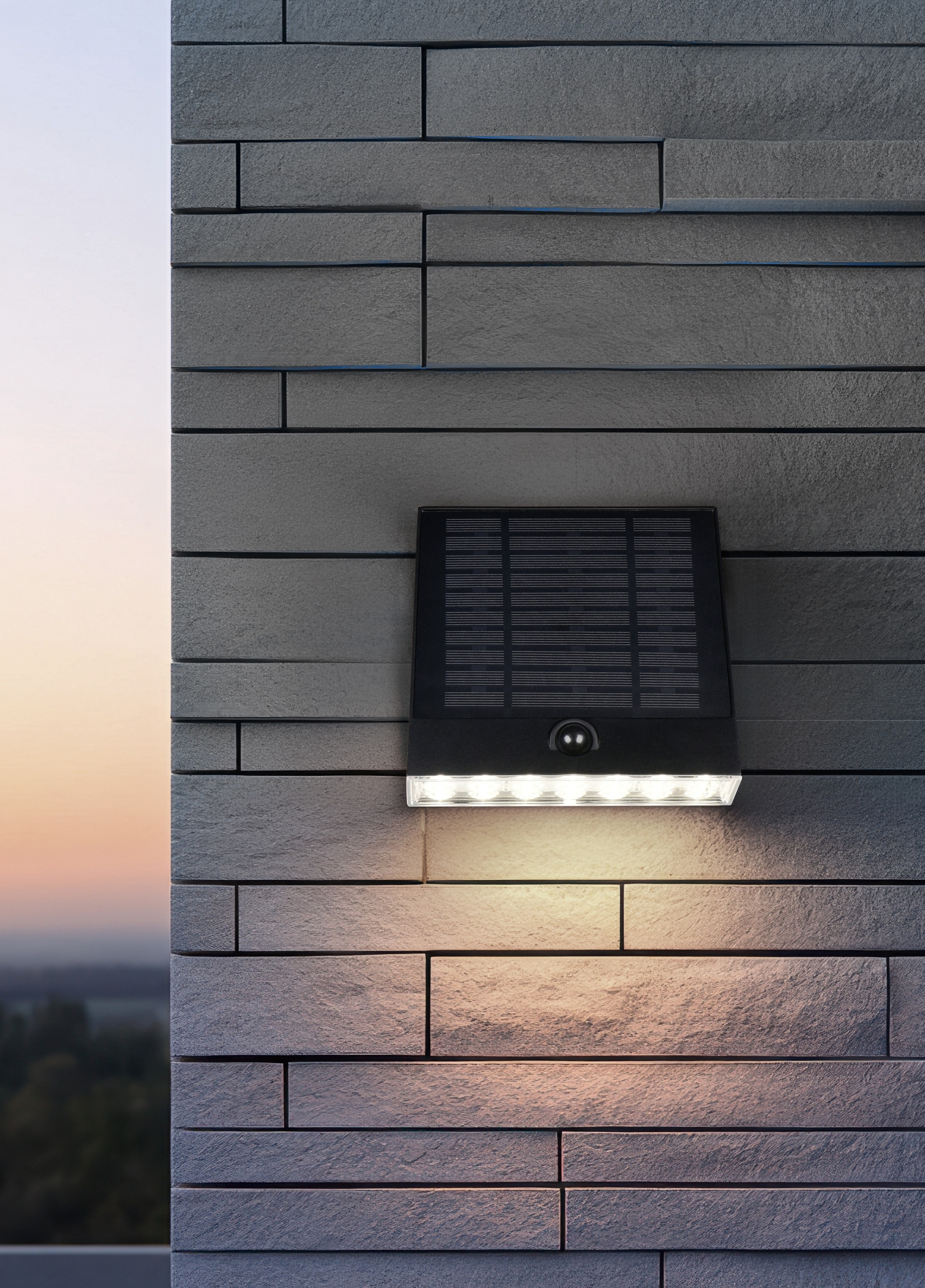 REALITY Solar LED-Wandleuchte ALVORADA, R23326102, 6 W, 600lm, 4000K, schwarz REALITY Solar LED-Wandleuchte ALVORADA, R23326102, 6 W, 600lm, 4000K, schwarz