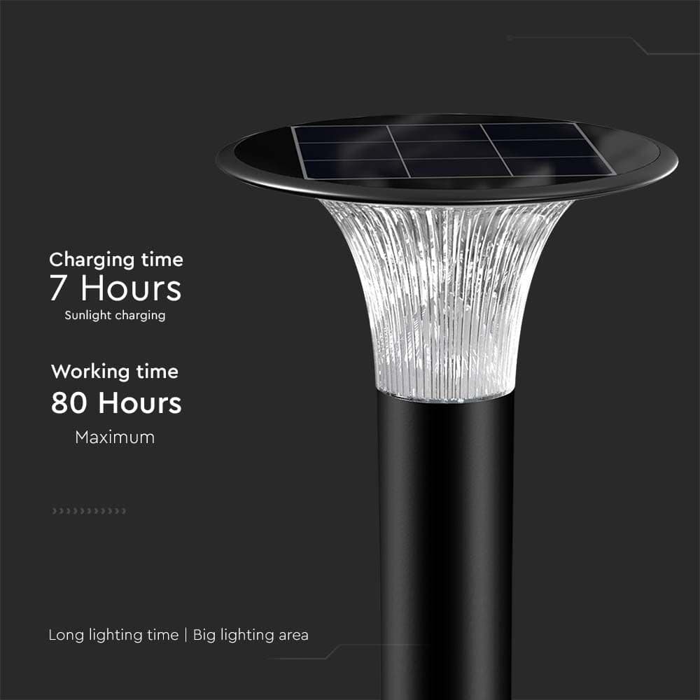 V-TAC Solar LED-Wegeleuchte VT-413, 15 W, 6000 K + 4000 K, schwarz V-TAC Solar LED-Wegeleuchte VT-413, 15 W, 6000 K + 4000 K, schwarz