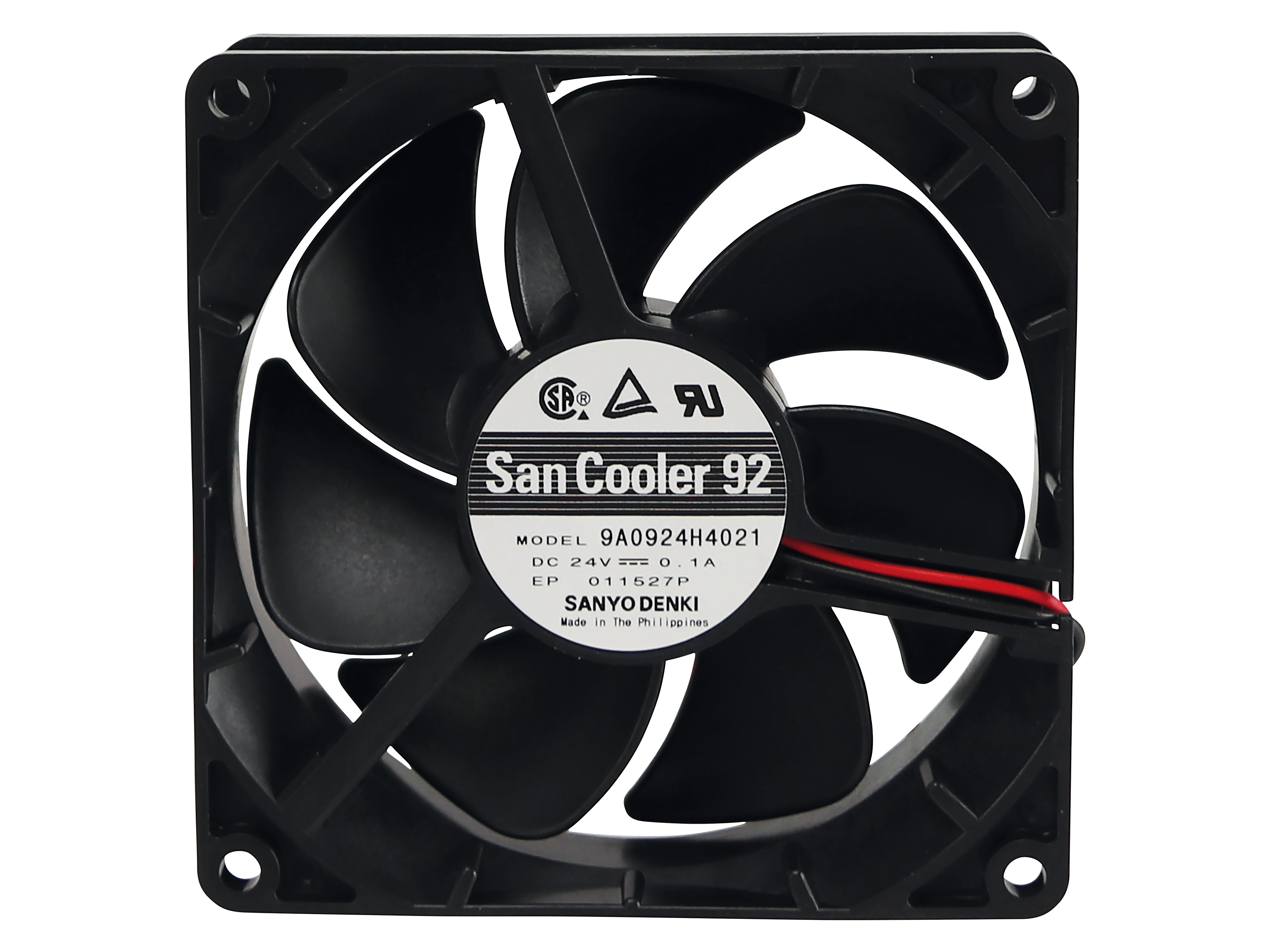 SANYO DENKI, Axiallüfter, San Cooler 92, 92x92x25, 24V-, 2,4W, 9A0924H4021 SANYO DENKI, Axiallüfter, San Cooler 92, 92x92x25, 24V-, 2,4W, 9A0924H4021