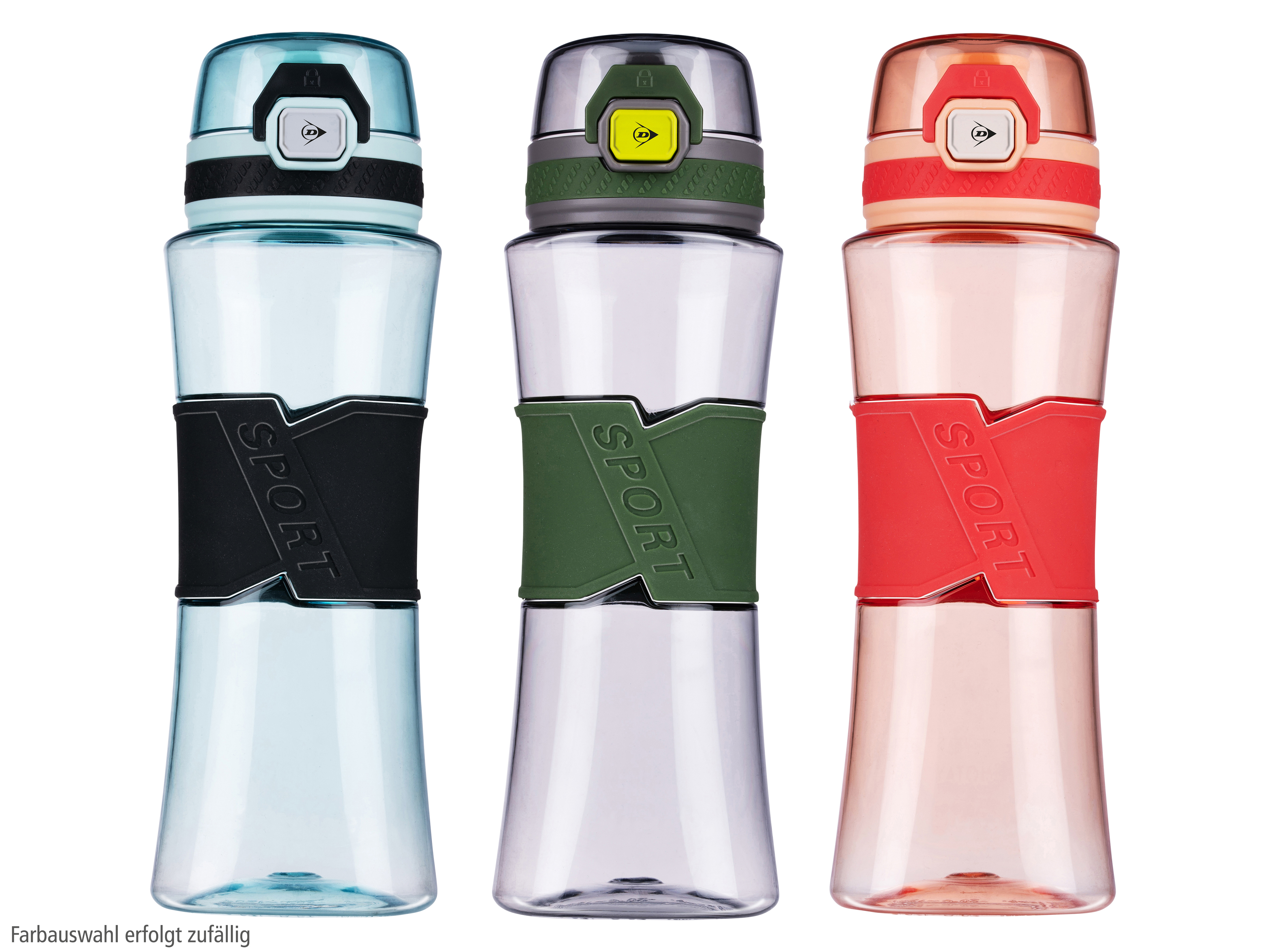 DUNLOP Trinkflasche, 500 ml, 3 verschiedene Farben DUNLOP Trinkflasche, 50ml, 3 verschiedene Farben
